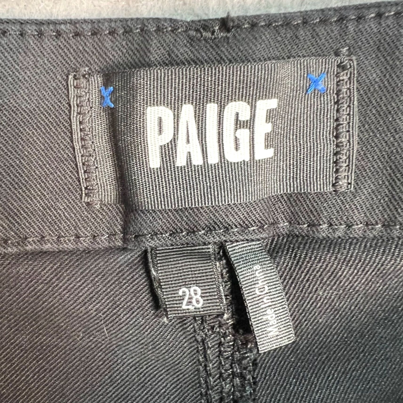 Paige Paige Womens Pants Black High Rise Slim-Fit Tapered Leg 28 Inseam 27 In Size 28 Long Womens Pants Size 28" / US 6 / IT 42 - 3 Thumbnail