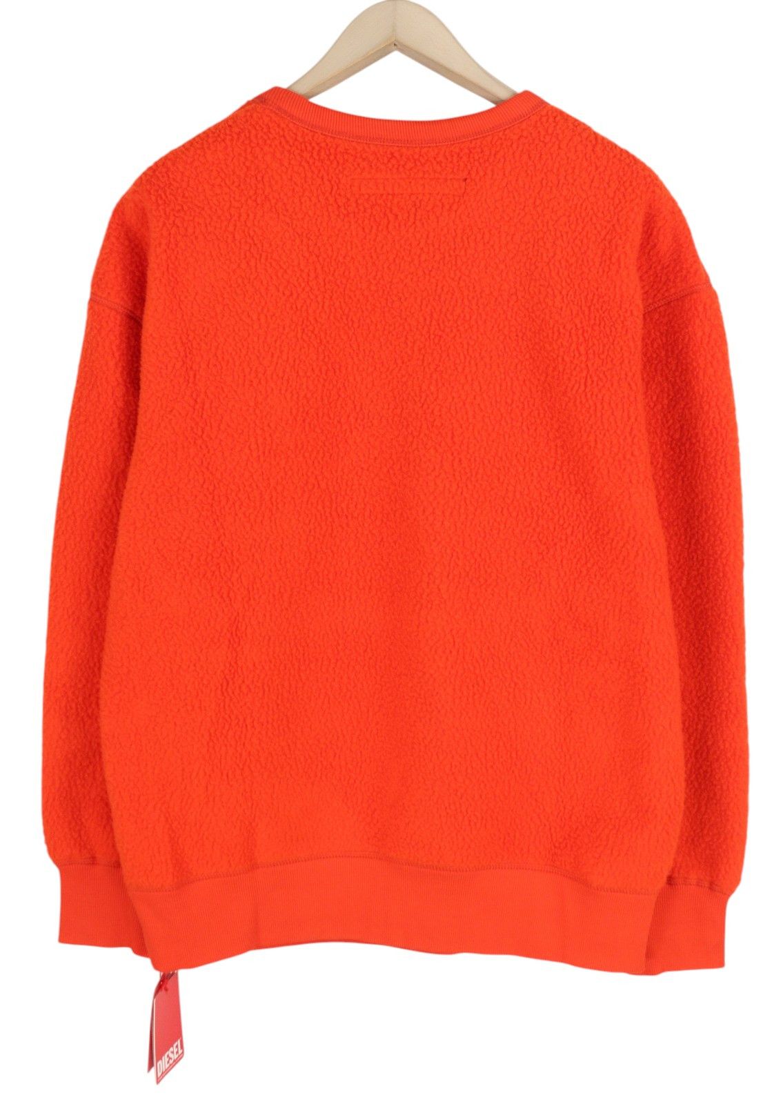 Diesel S-MAST-REV M Orange Front Logo Sweatshirt 41010 Size US M / EU 48-50 / 2 - 2 Thumbnail