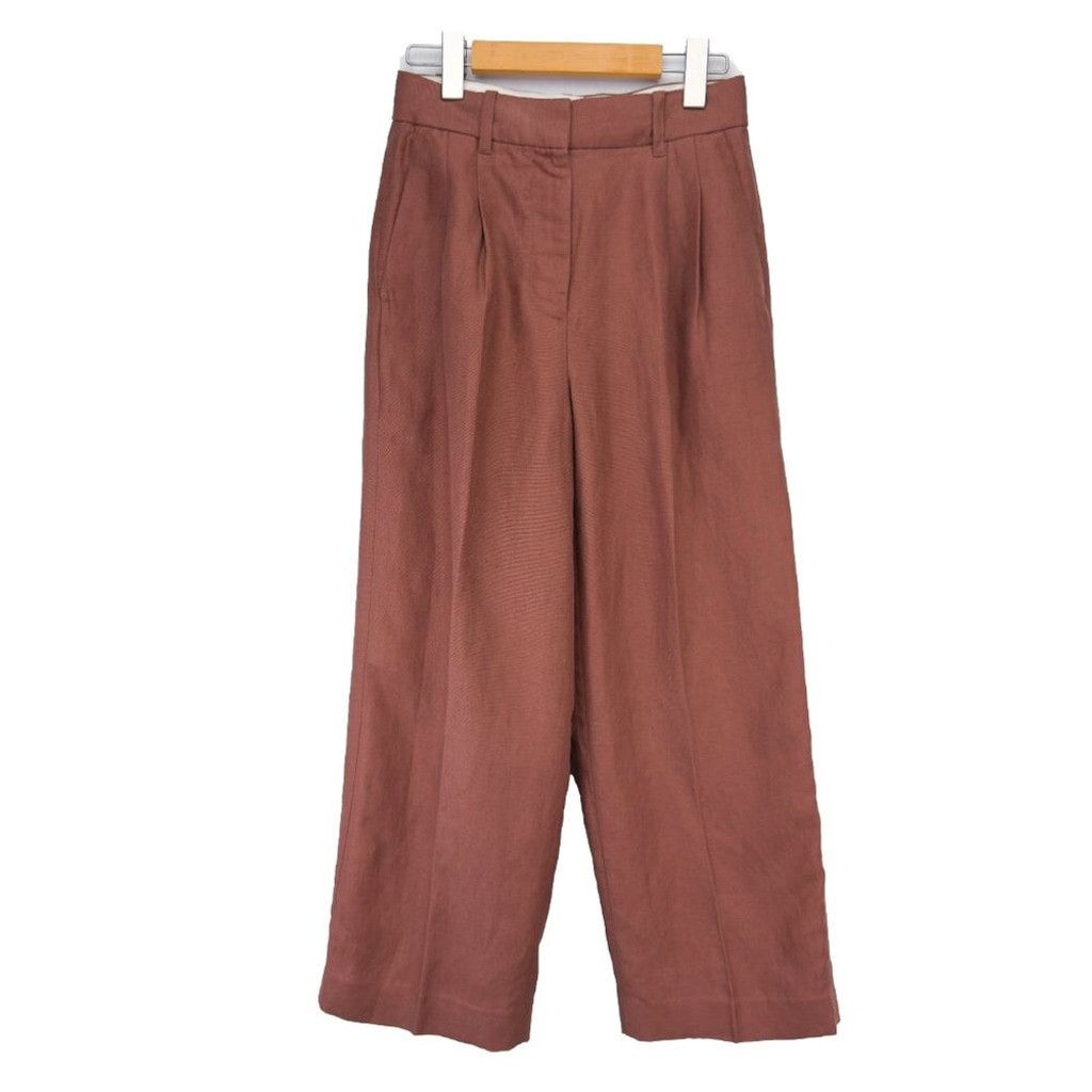 Other WILFRED Effortless Cropped Wide-Leg Mocha Brown Pants Size 2 Size 26" / US 2 / IT 38 - 3 Thumbnail