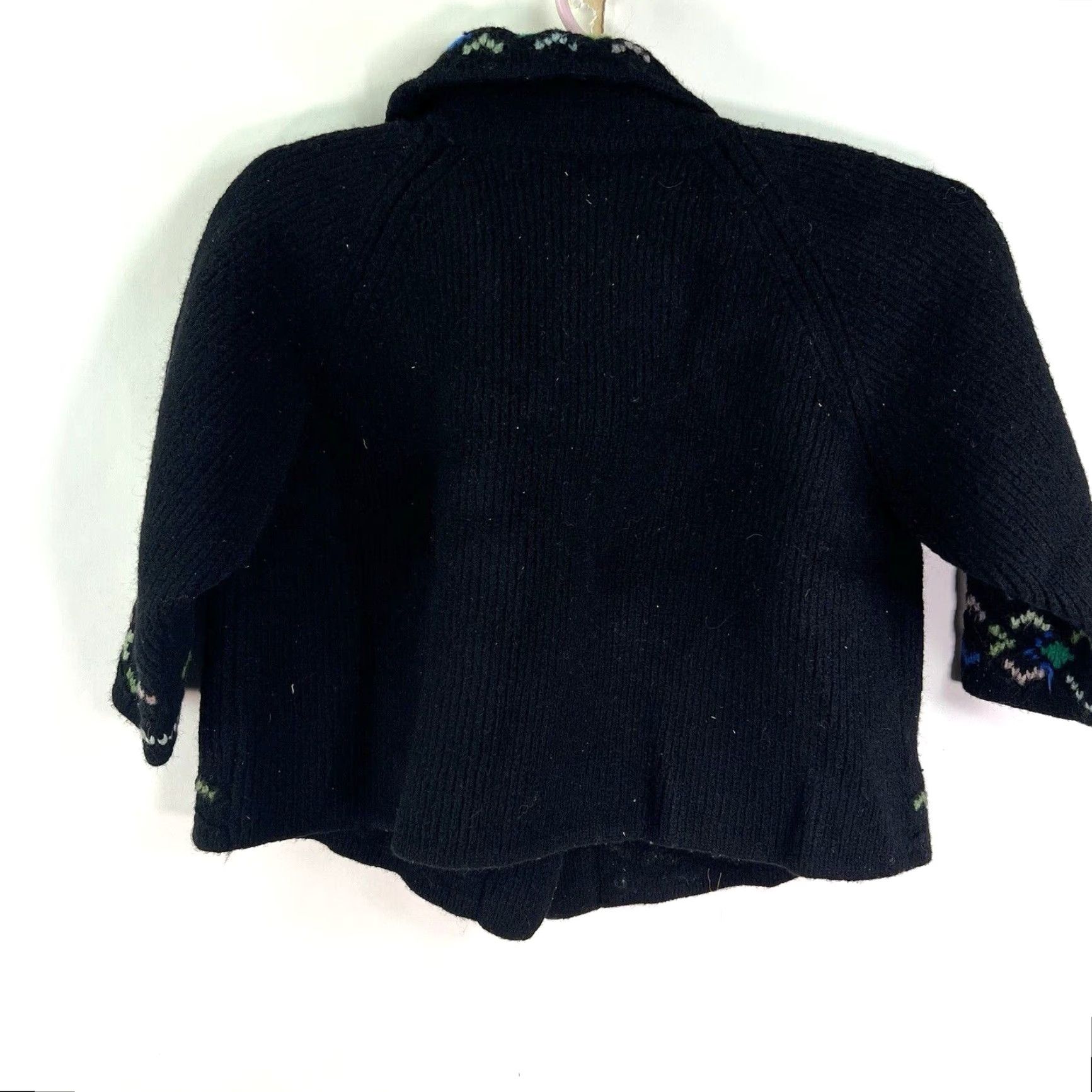 Vintage VINTAGE Dorce LeRoy Heavy Weight Thick Wool Cardigan Sweater Womens Size M Black Size M / US 6-8 / IT 42-44 - 6 Thumbnail
