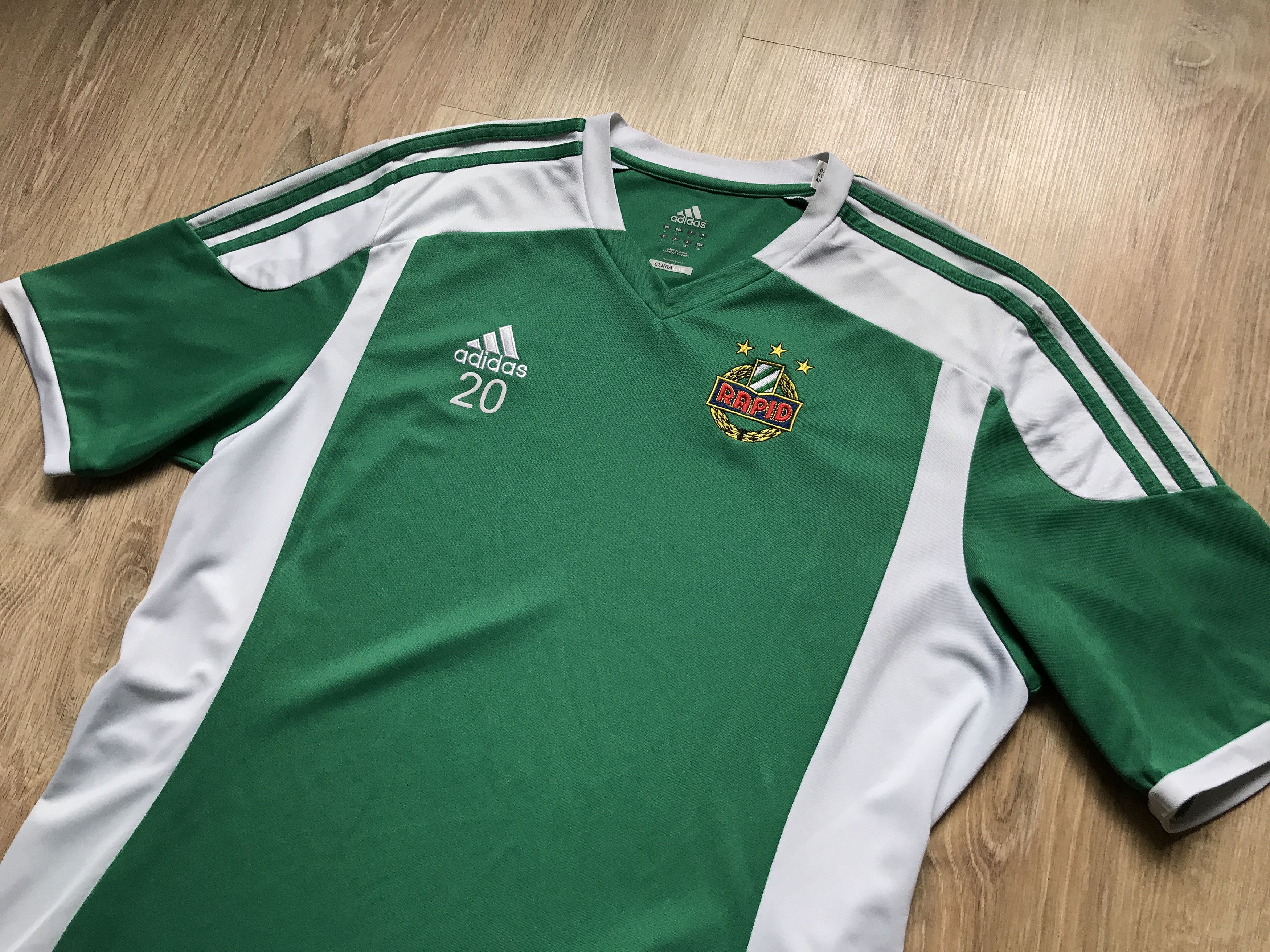 Adidas Vintage Adidas Rapid Vienna Football Shirt Size US L / EU 52-54 / 3 - 3 Thumbnail