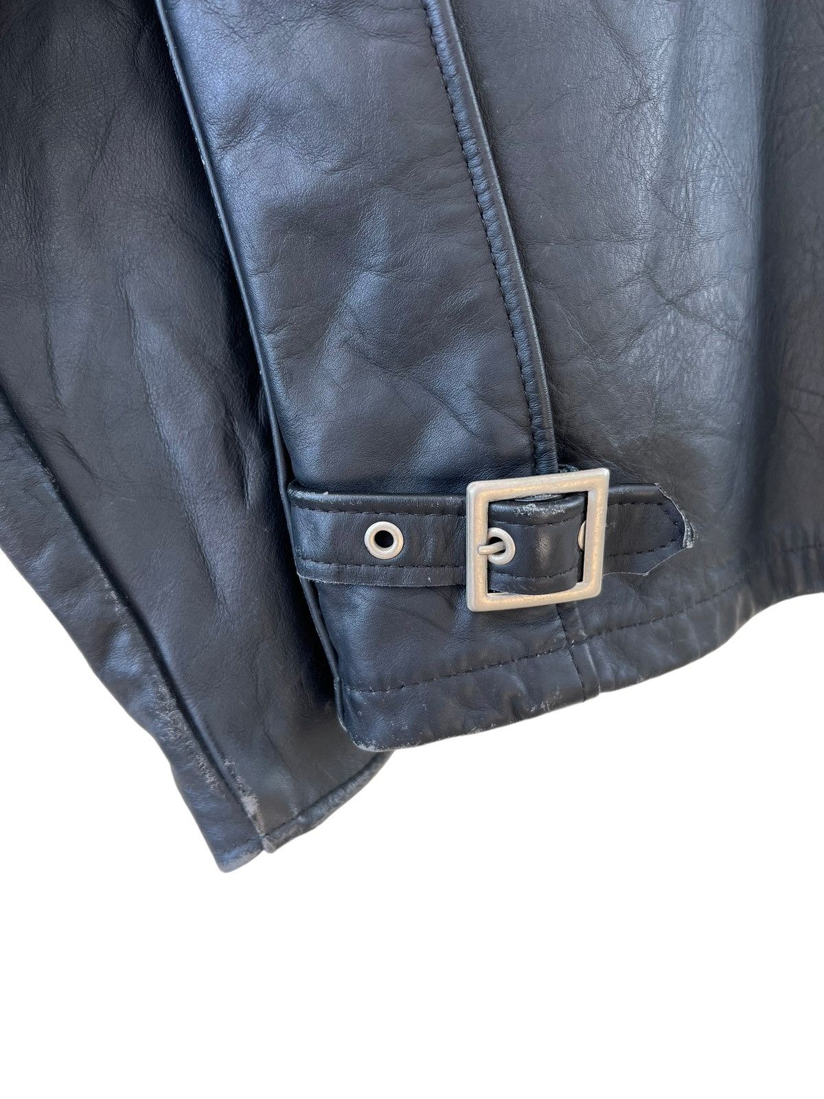 Schott Vintage Schott N.Y.C. Lined Black Leather Cafe Racer Jacket Size US M / EU 48-50 / 2 - 23 Thumbnail