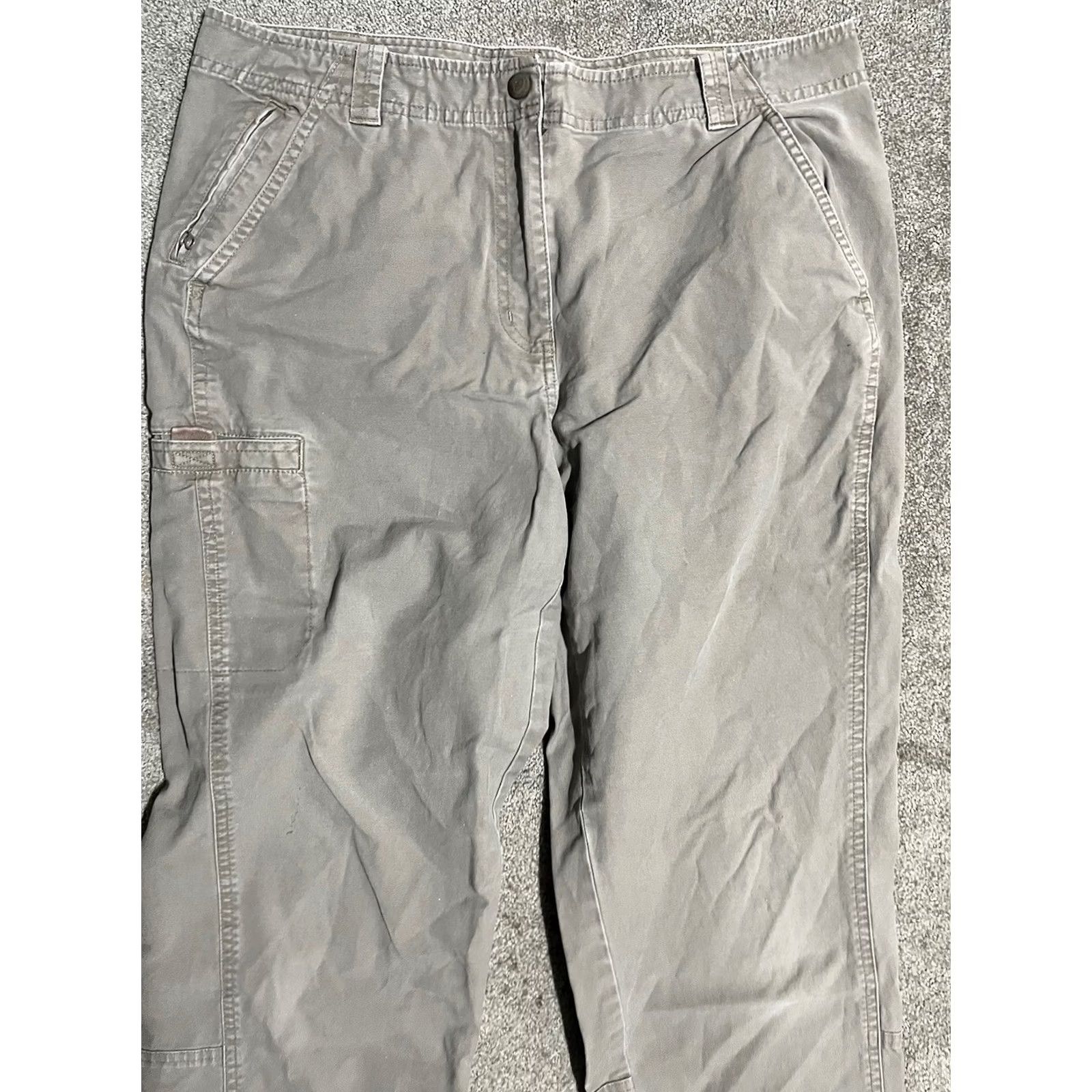 Vintage L.L. Bean Shorts Women 14 Regular Gray Ash Sandwashed Stretch Canvas Shorts Size 36" / US 14 / IT 50 - 2 Thumbnail