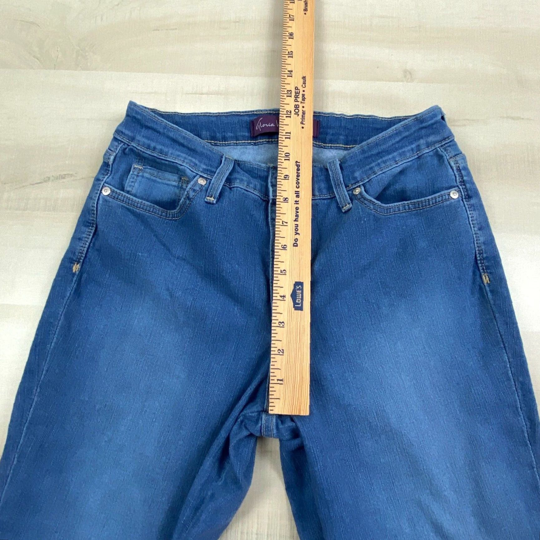 Gloria Vanderbilt Gloria Vanderbilt Womens Jeans Petite 10 Blue Cropped Button Fly Medium Wash Size 32" / US 10 / IT 46 - 6 Thumbnail