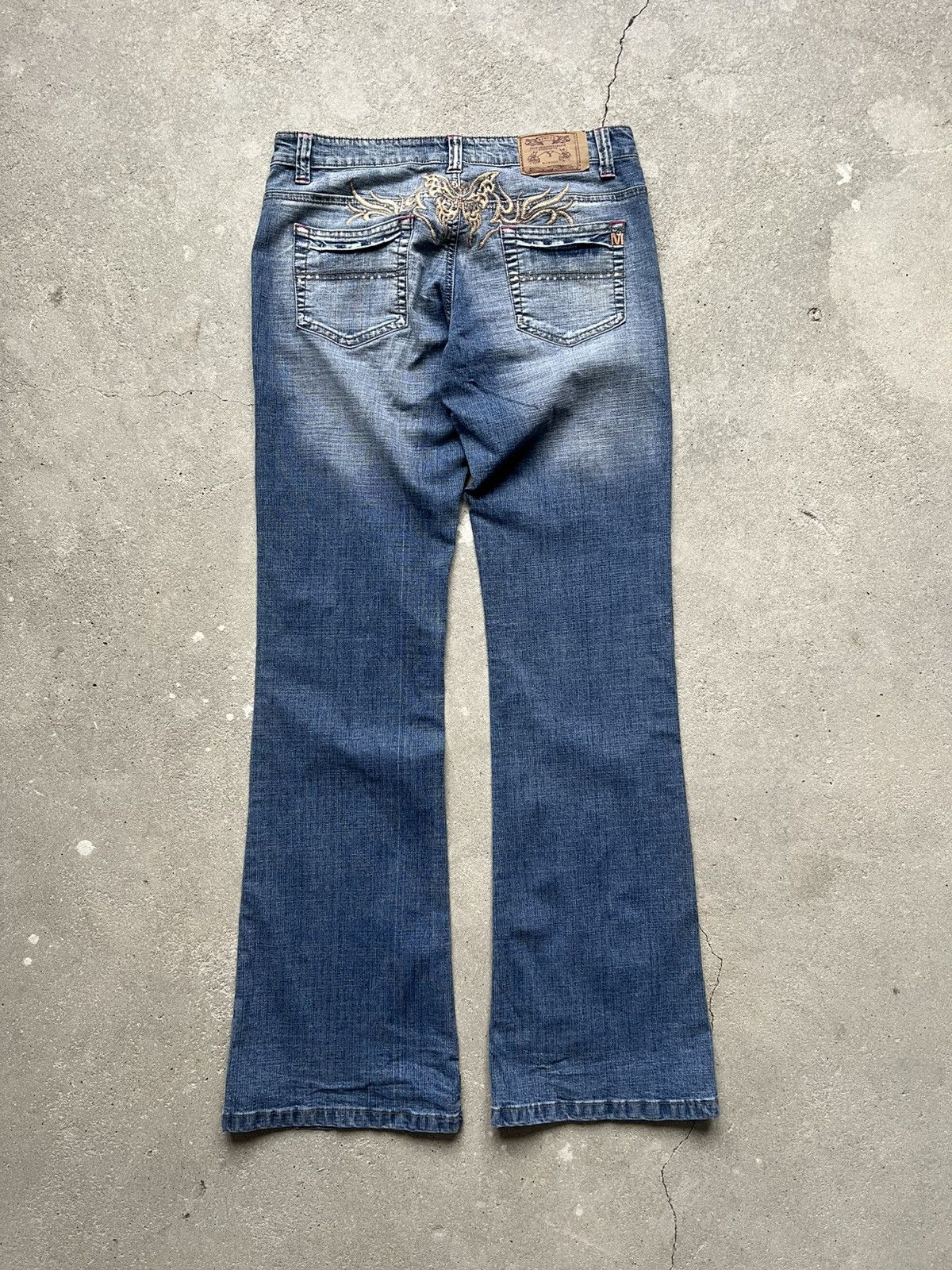Crazy Y2K flared IfSixWasNine LGB style jeans butterfly