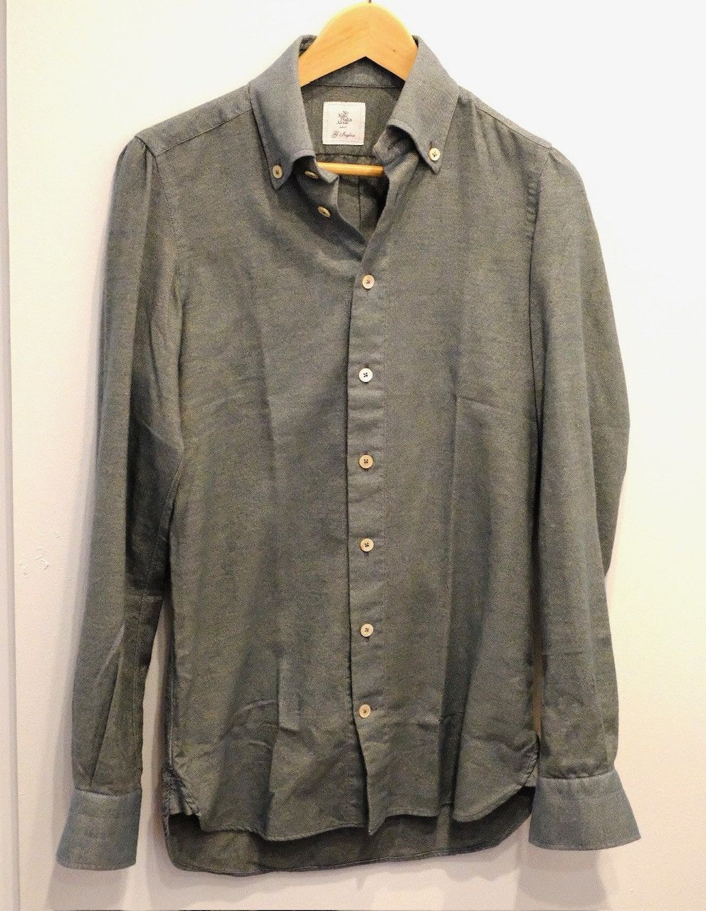 G. Inglese Tea-dyed Melton flannel shirt Size US XS / EU 42 / 0 - 1 Thumbnail