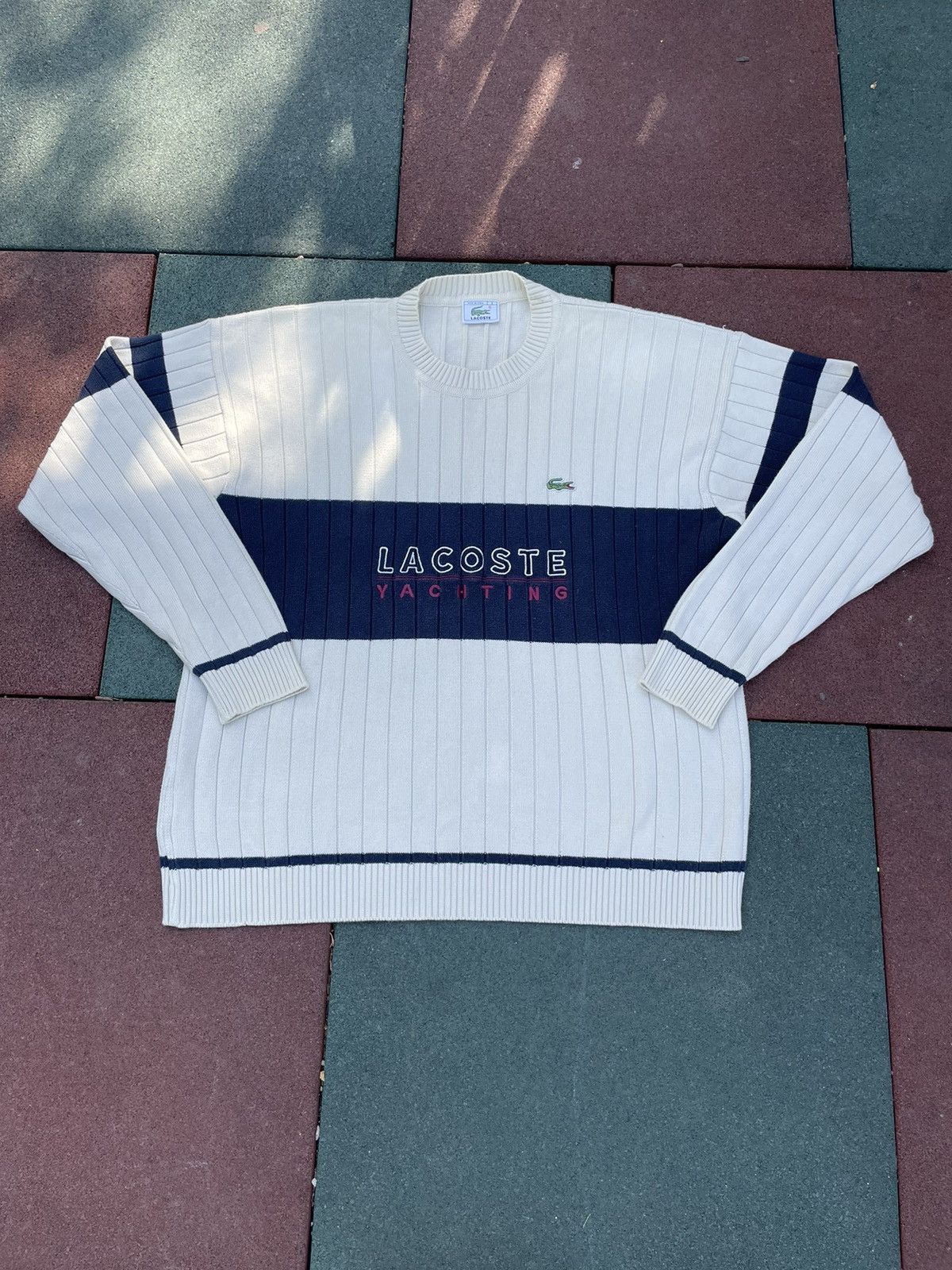 Lacoste Vintage LACOSTE Sweater lacoste yachting pullover rare Size US L / EU 52-54 / 3 - 2 Thumbnail