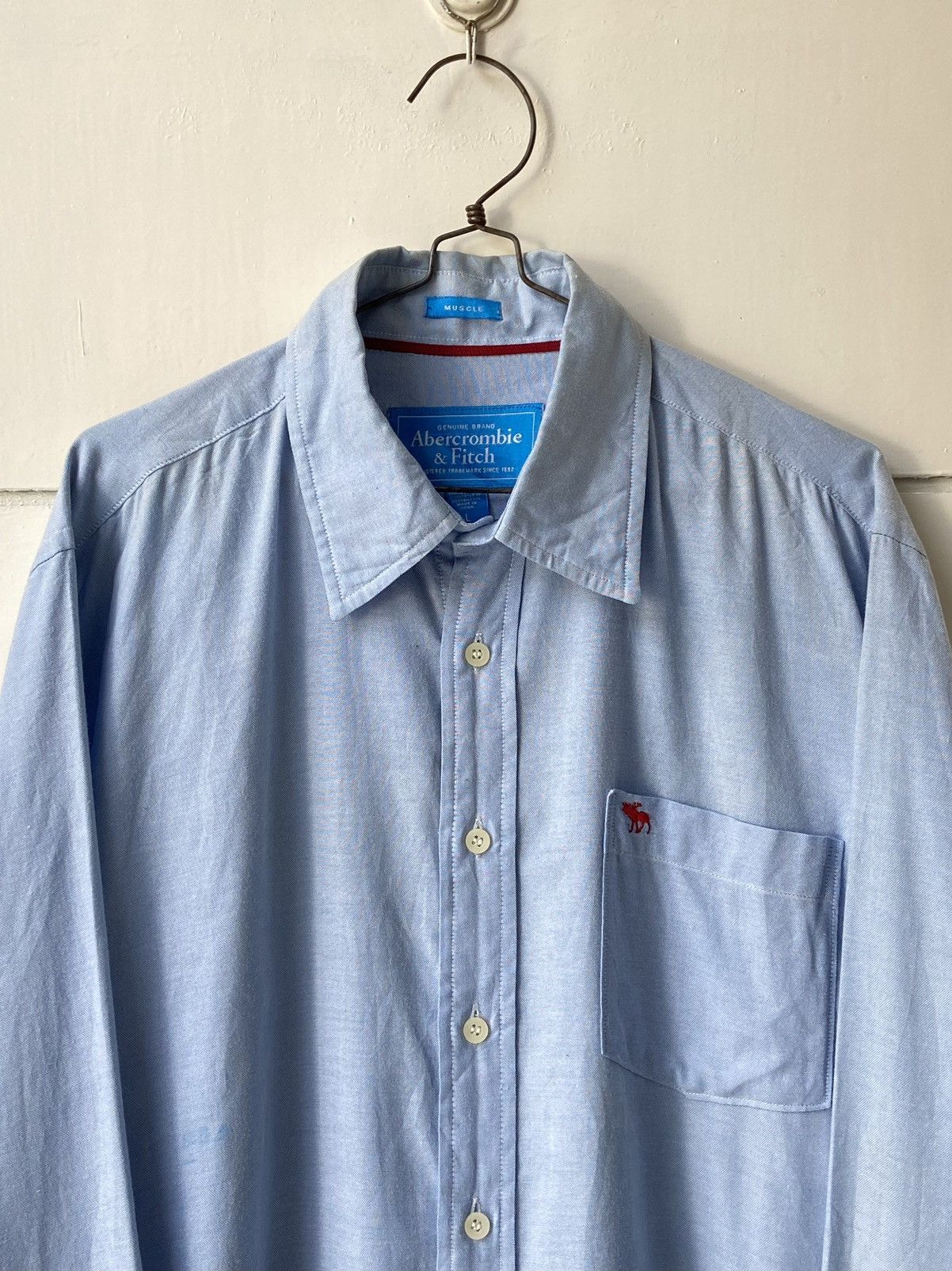 Abercrombie & Fitch ABERCROMBIE & FITCH Blue Shirt Size US L / EU 52-54 / 3 - 3 Thumbnail