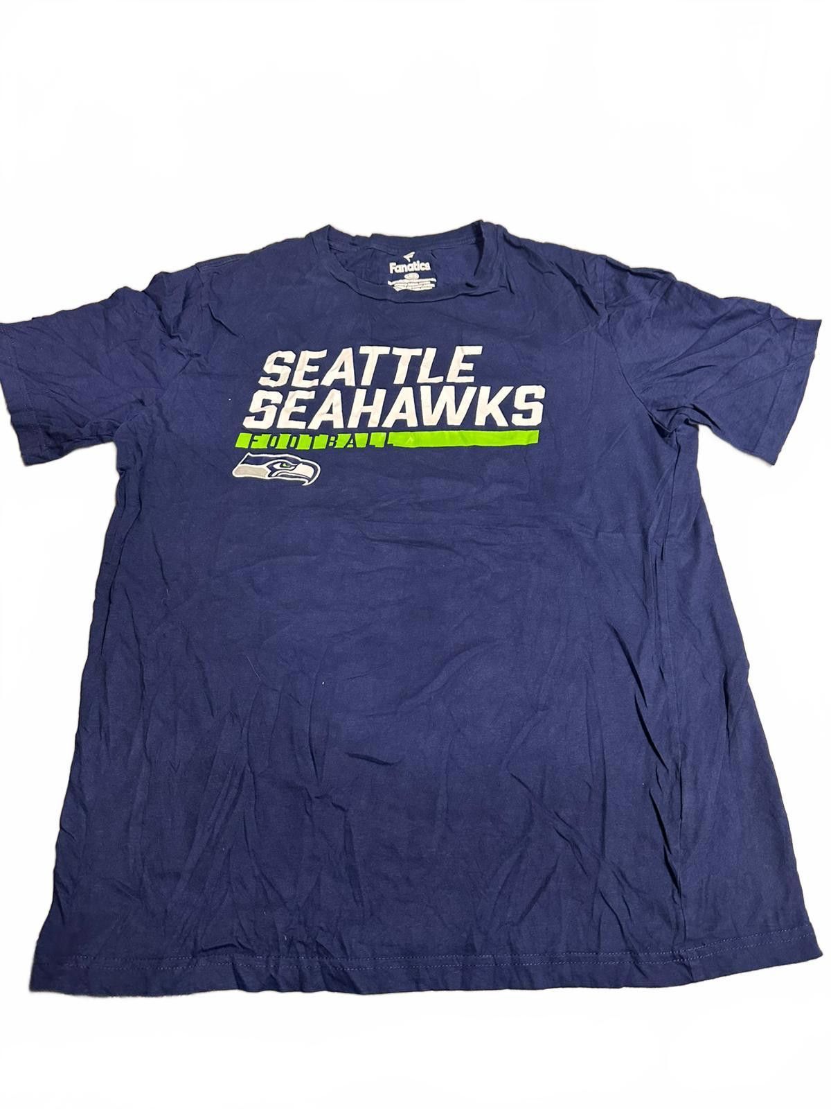 Designer Seattle Seahawks Fanatics T-Shirt - Navy Blue Size US L / EU 52-54 / 3 - 2 Thumbnail