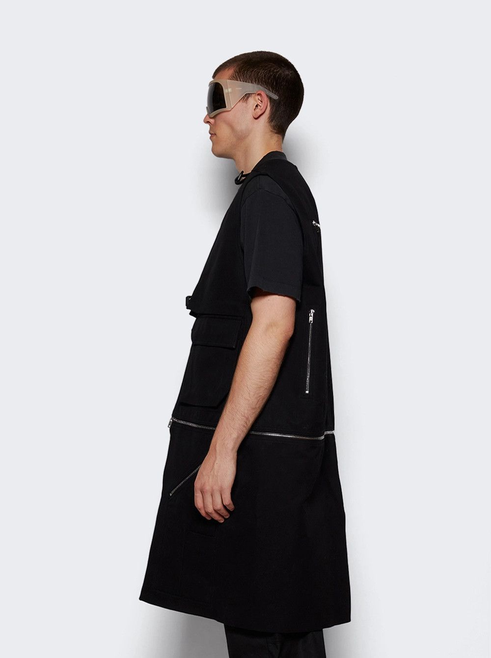 Rick Owens o1mle0226 Cappotto Senza Maniche Utility Vest in Black Size US XL / EU 56 / 4 - 4 Thumbnail