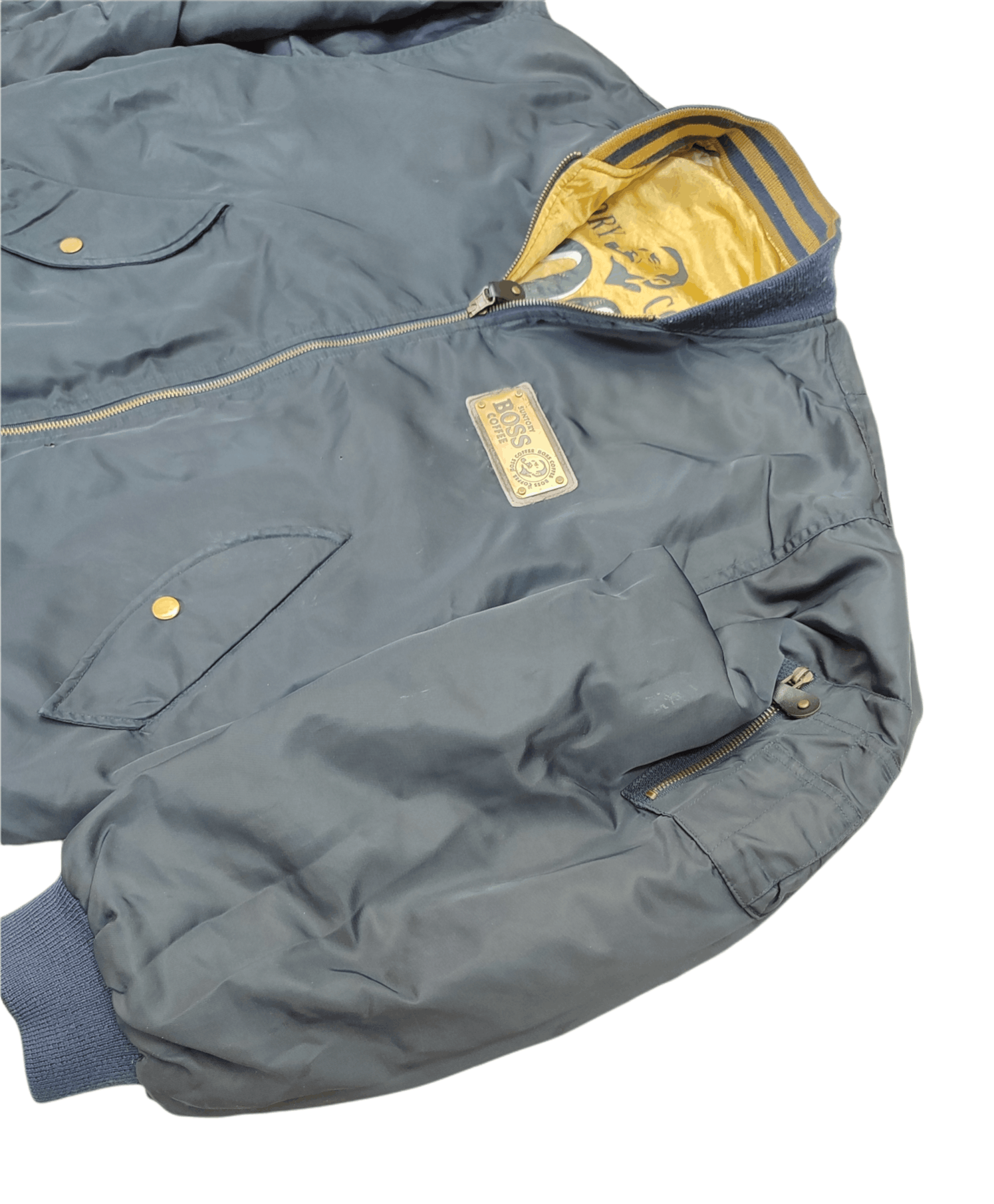 Japanese Brand 🔥SALE🔥Vtg Suntory Coffee Boss Reversible Bomber Jacket Size US XL / EU 56 / 4 - 7 Thumbnail