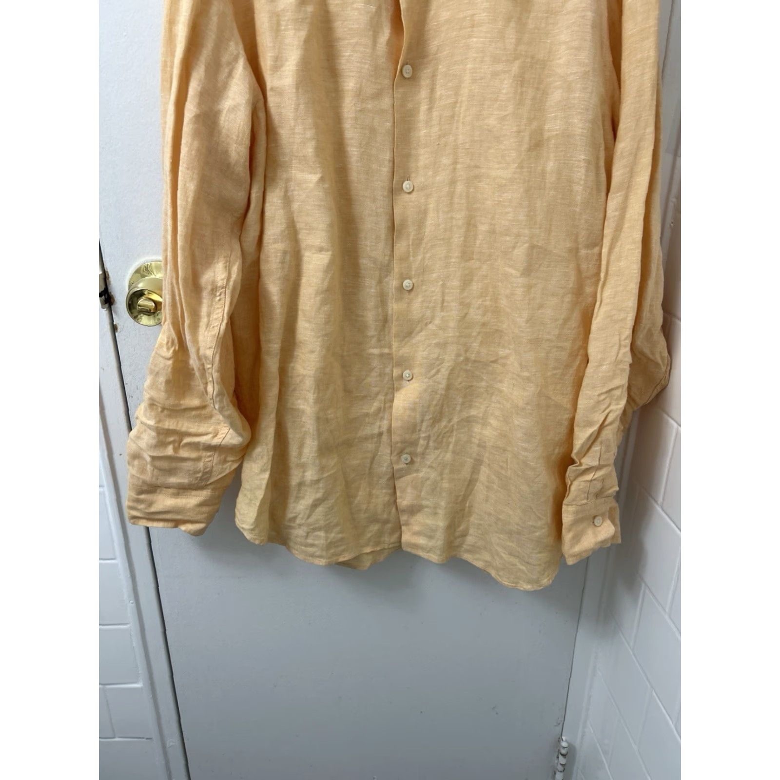 Banana Republic Banana Republic Shirt Mens L Orange Button-Down Logo L/S 2010) Size US L / EU 52-54 / 3 - 3 Thumbnail