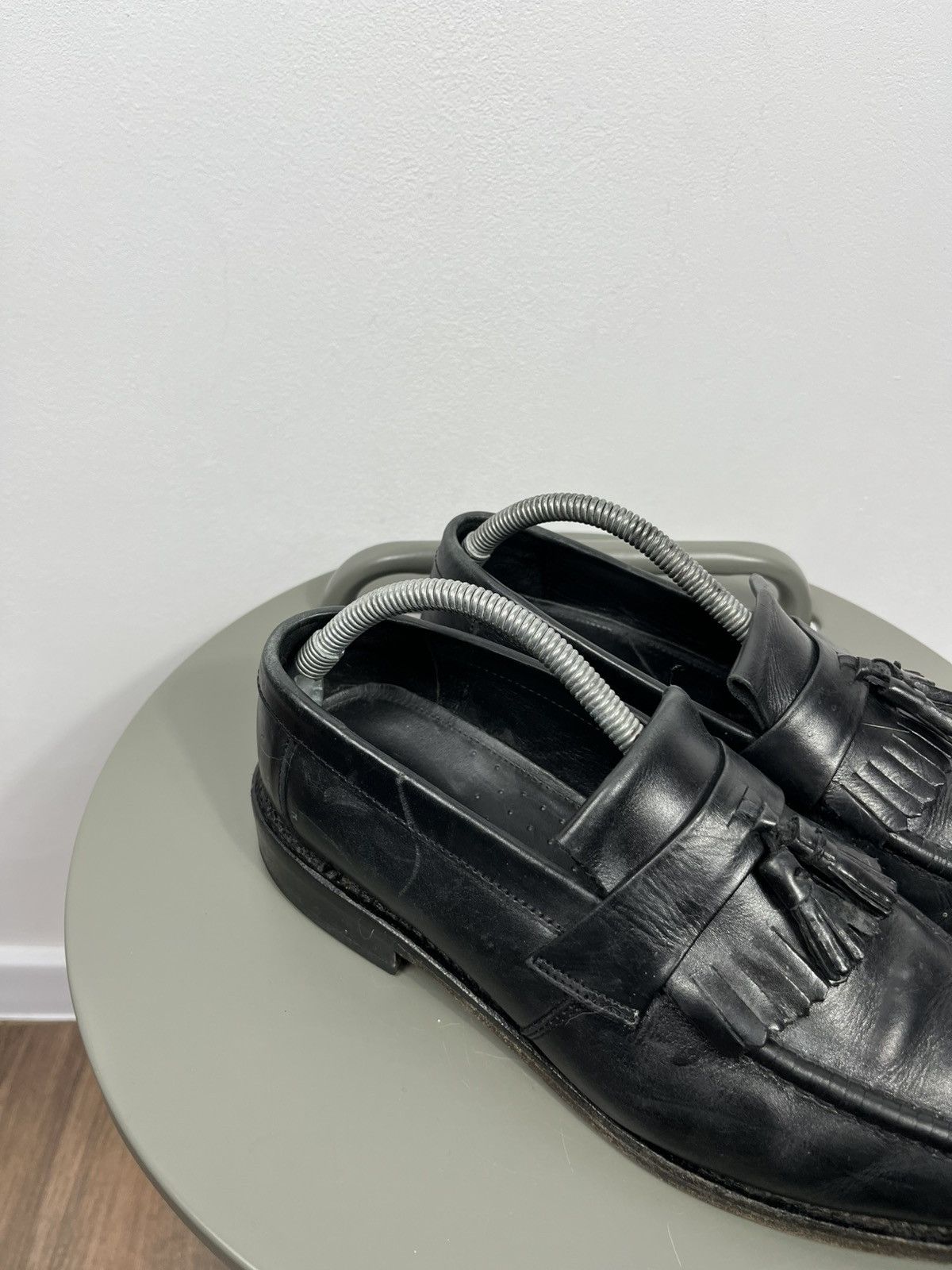 Other Samuel Windsor Black Leather Tassel Loafers Dress Shoes US 8 Size US 8.5 / EU 41-42 - 3 Thumbnail