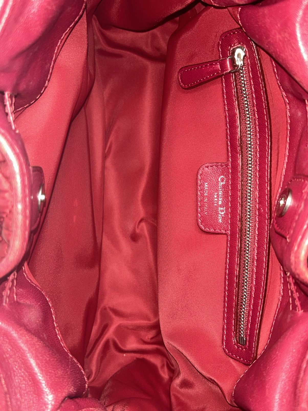 Dior Christian Dior Red Nylon Cannage Charming Lock Bag w/ COA Size ONE SIZE - 5 Thumbnail