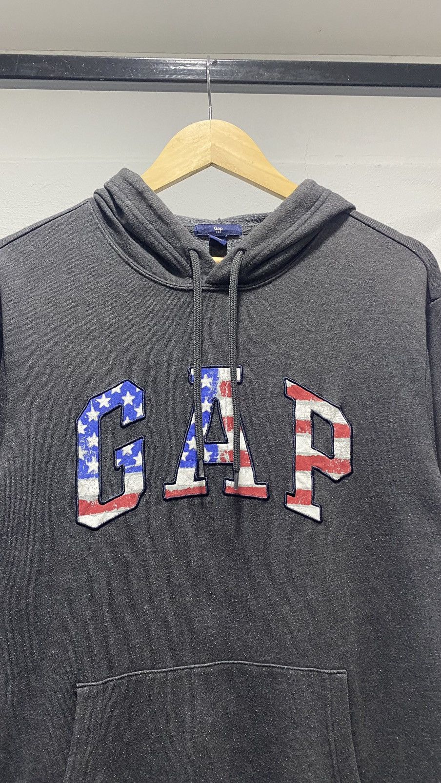 Gap × Vintage GAP USA SPELLOUT PULLOVER HOODIE Size US M / EU 48-50 / 2 - 4 Thumbnail