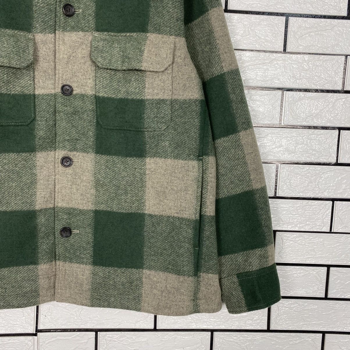 Japanese Brand Vintage Wool Button Jacket Tartan Design Uniqlo Issey Miyake Size US L / EU 52-54 / 3 - 6 Thumbnail