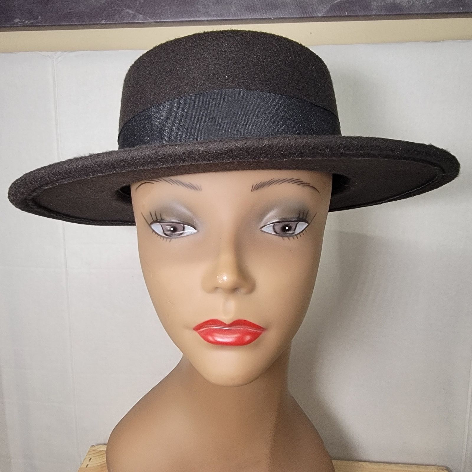 Other Unbranded Women's Black Rim Hat - 8" Size ONE SIZE - 2 Thumbnail