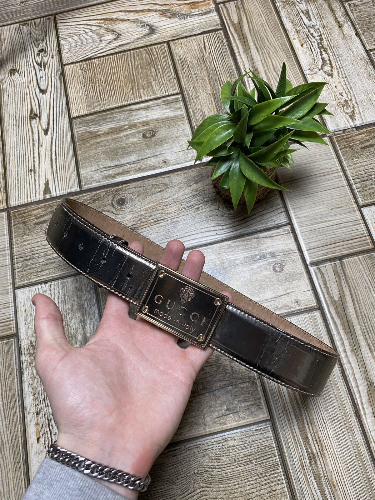 Gucci Gucci belt leather vintage 2000x Size ONE SIZE - 3 Thumbnail