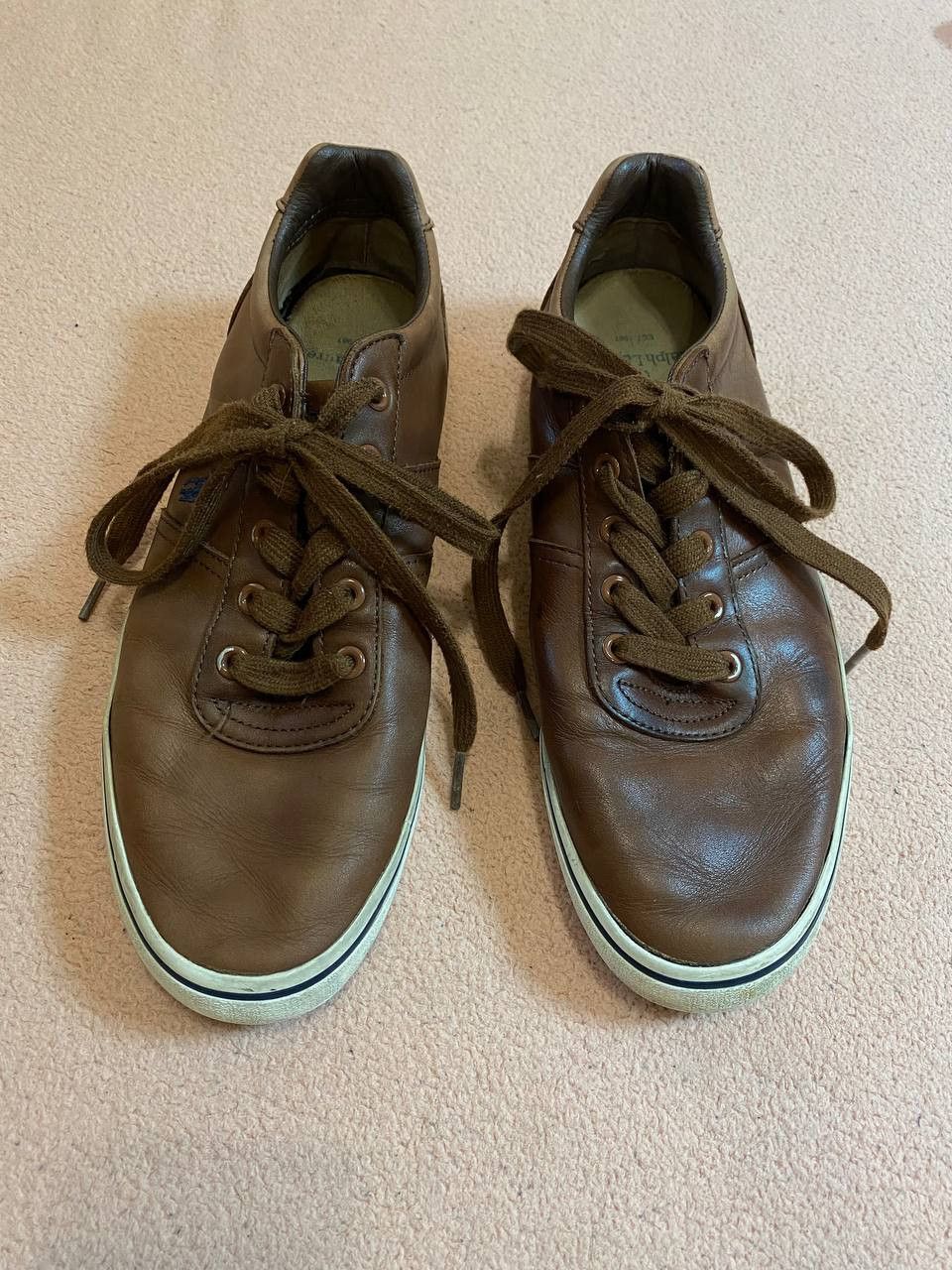 Polo Ralph Lauren Vintage Polo Ralph Lauren brown Low-Top Sneakears logo Size US 10 / EU 43 - 19 Thumbnail