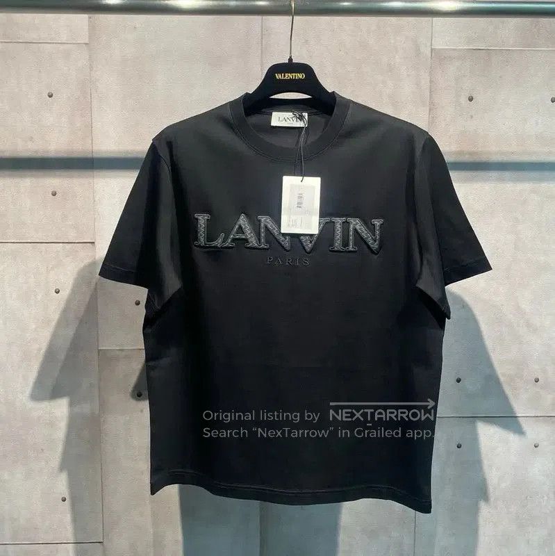 Lanvin Men's Black Cotton T-Shirt Summer .