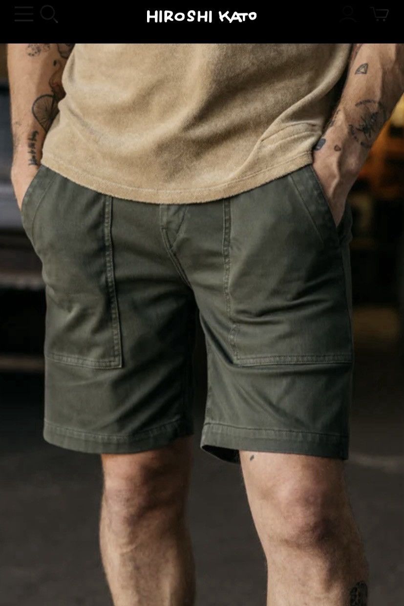 Hiroshi Kato HIROSHI KATO THE SCOUT 8" DENIT® FATIGUE SHORTS MOSS 38 VGC Size US 38 / EU 54 - 8 Thumbnail