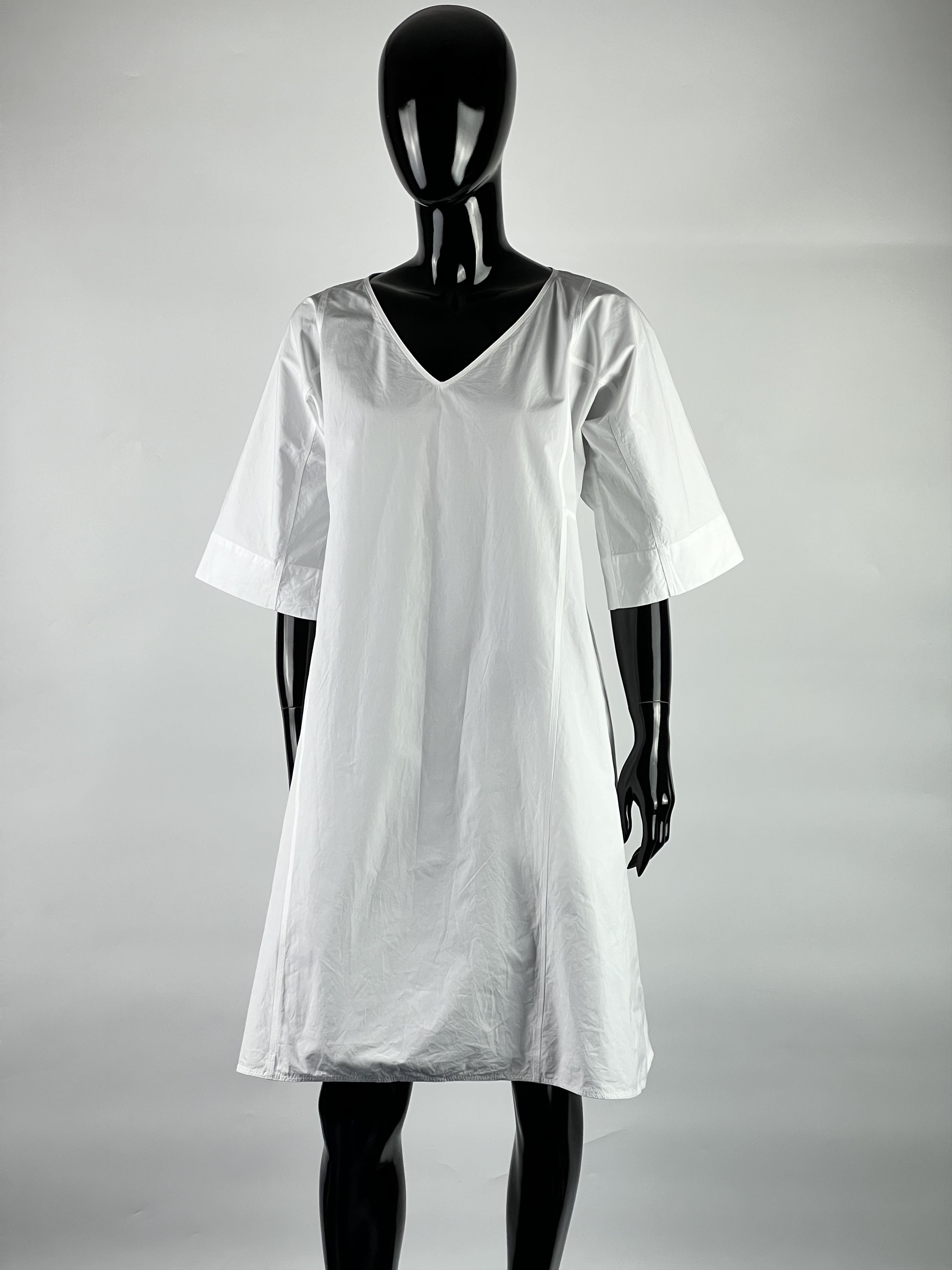 SOFIE D'HOORE Sofie D'Hoore White Cotton Midi Dress Size 34 Size XS / US 0-2 / IT 36-38 - 1 Thumbnail