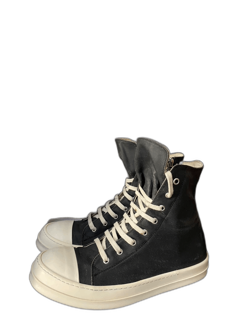 Rick Owens Rick Owens High Top Canvas Sneakers Size 42 Size US 9 / EU 42 - 1 Thumbnail
