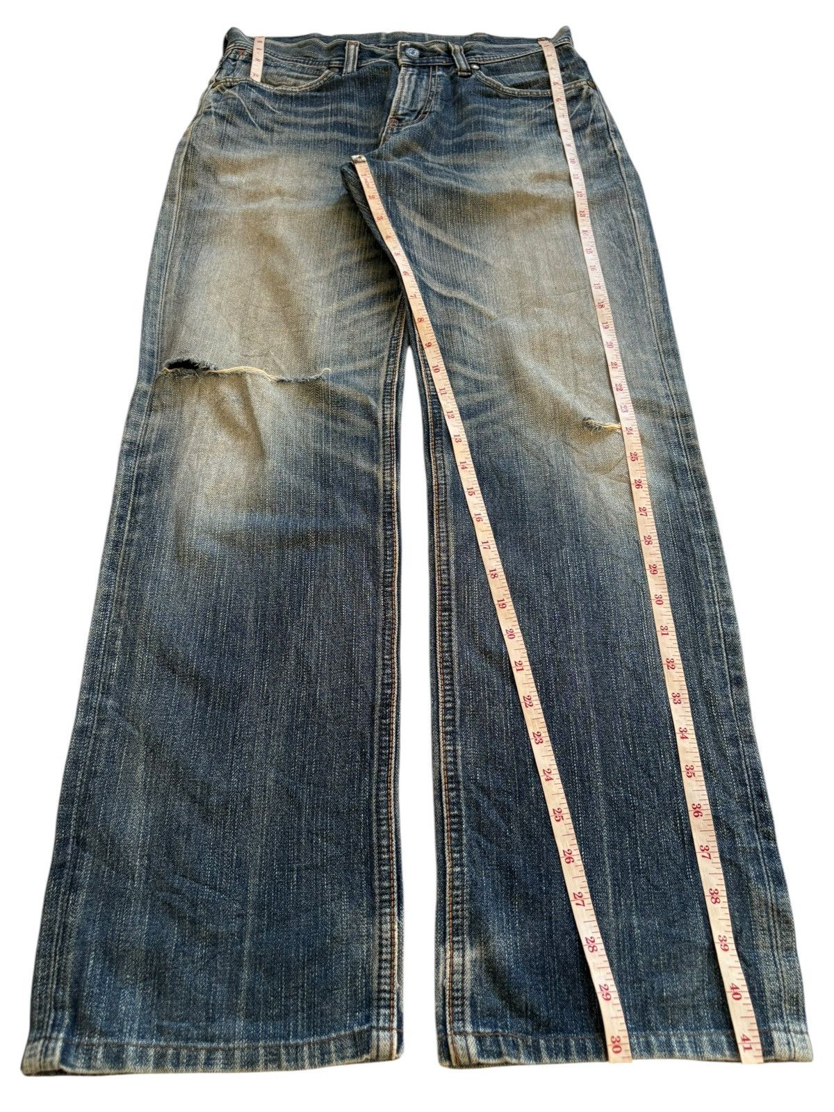 Wrangler Vintage Wrangler Mud Wash Distressed Ripped Loose Jeans Size US 30 / EU 46 - 13 Thumbnail