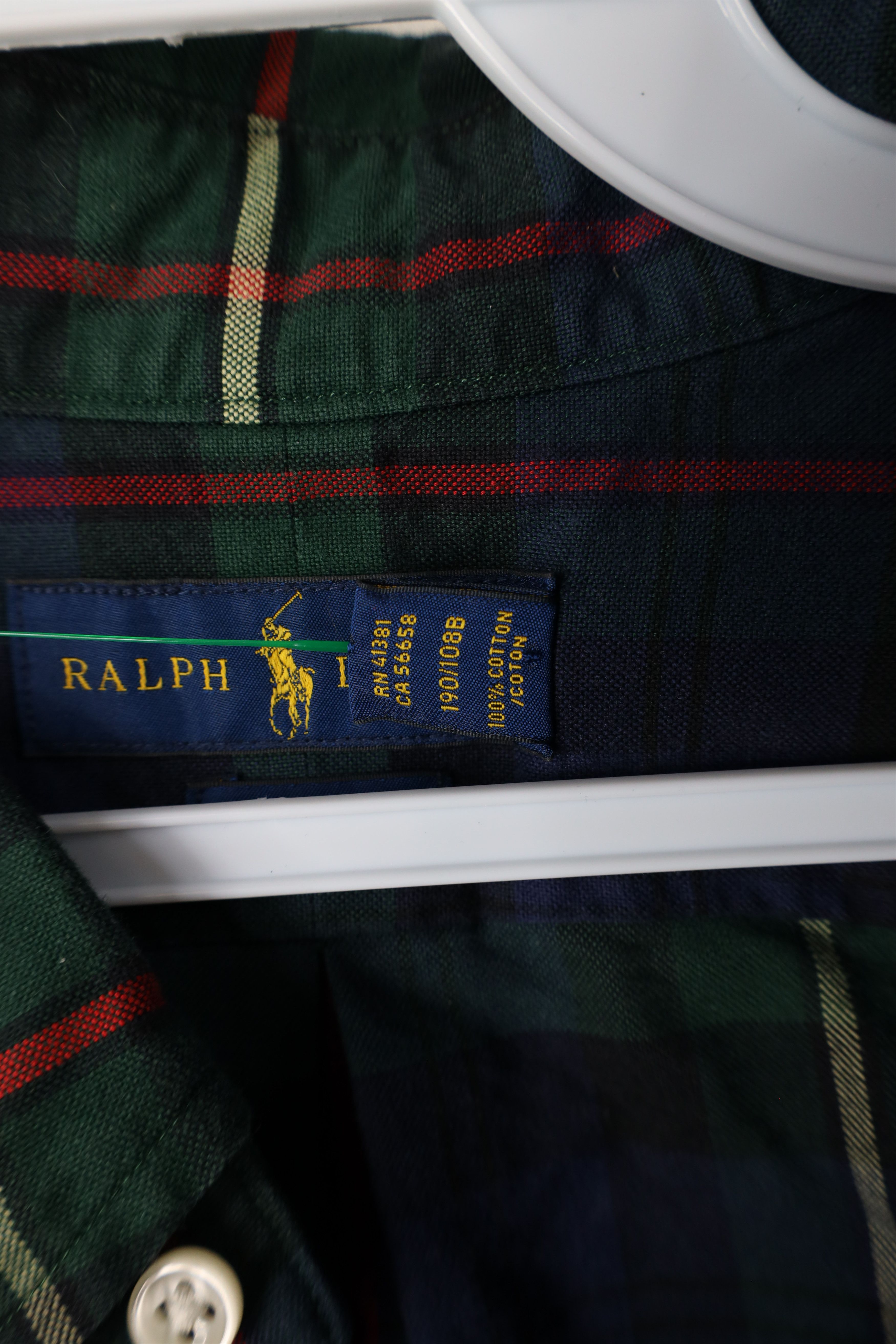 Ralph Lauren × Vintage Vintage Ralph Lauren Collared Button Down Shirt Plaid Size US XXL / EU 58 / 5 - 6 Thumbnail