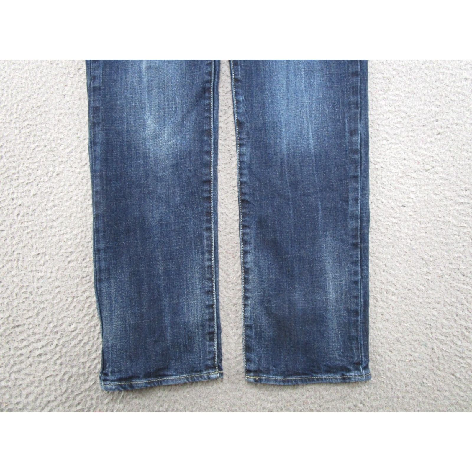 Vintage Rock & Republic Jeans Straight Denim Blue Stretch Size 12 Dark Wash Women Regular Pockets 5-T Size 34" / US 12 / IT 48 - 2 Thumbnail