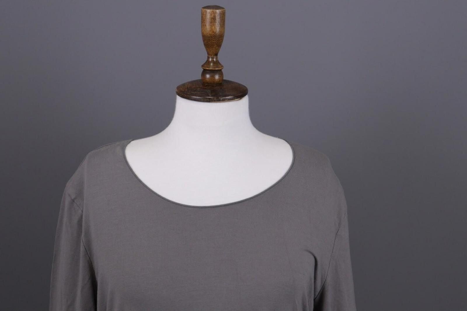Oscar De La Renta Oska Gray Scoop Neck Relaxed Lagenlook Tunic Dress Size 4 Size S / US 4 / IT 40 - 2 Thumbnail