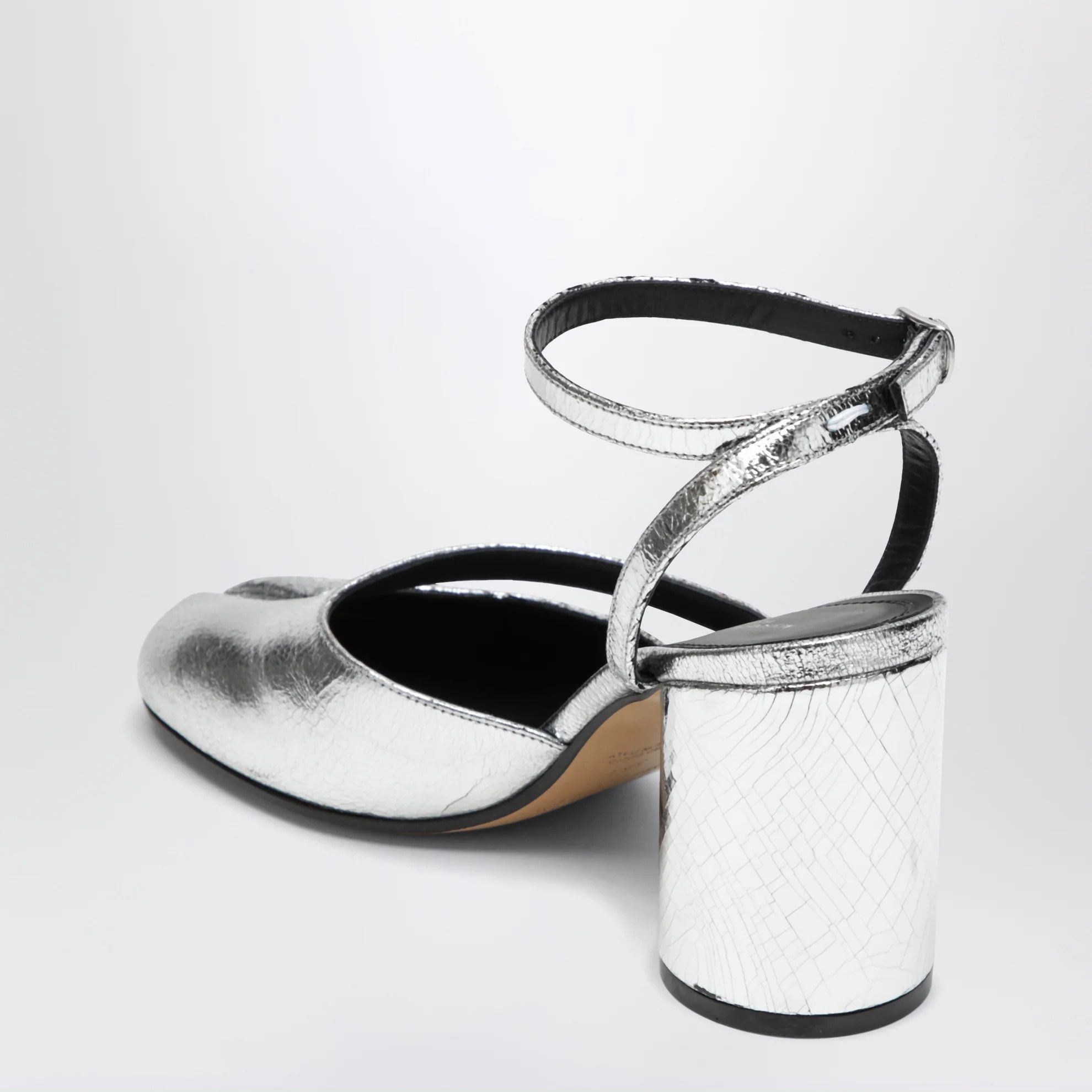 Maison Margiela o1d2blof0426 Tabi Sandals in Silver Size US 8.5 / IT 38.5 - 4 Thumbnail