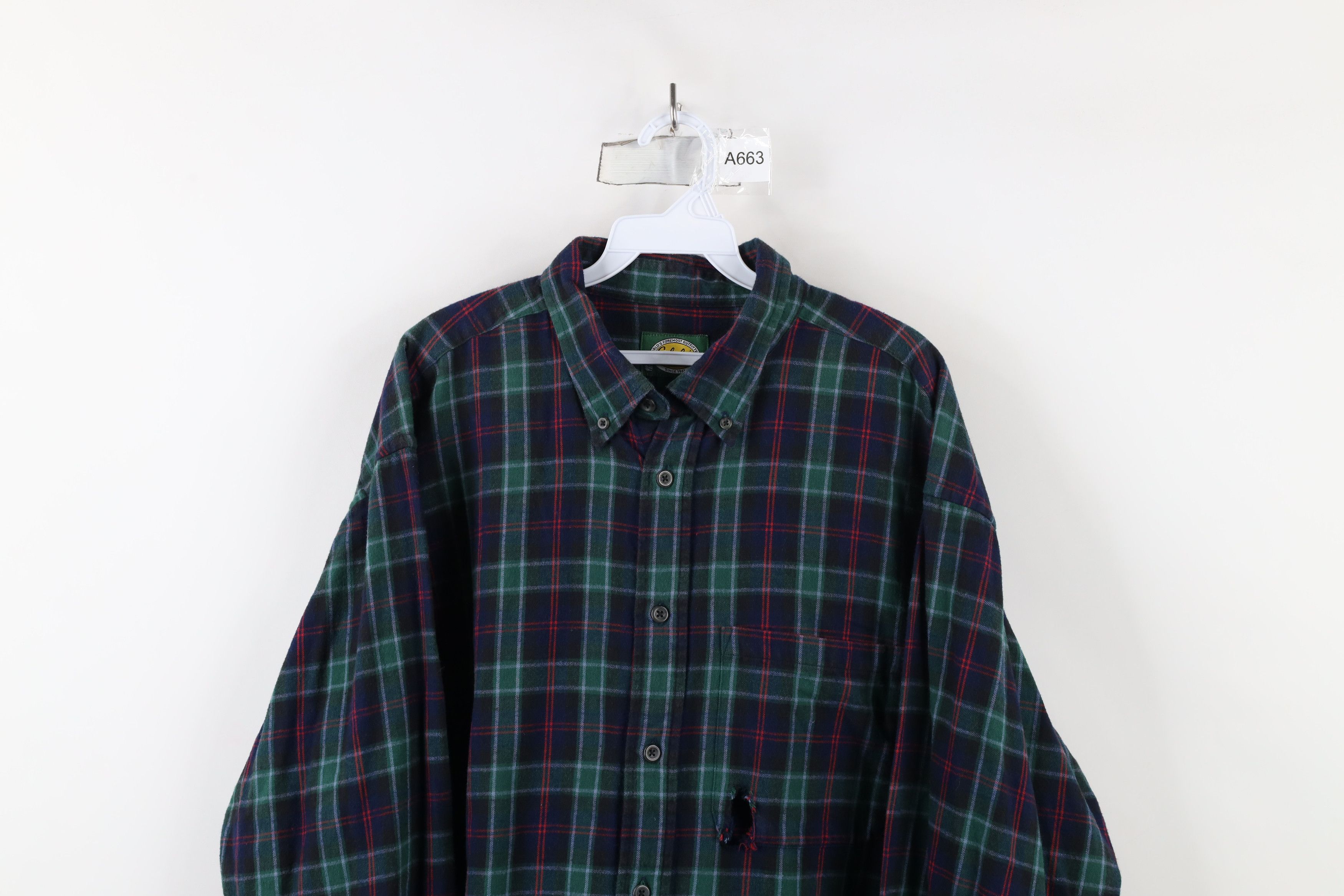 Cabelas × Vintage Vintage 90s Cabelas Flannel Collared Button Down Shirt Plaid Size US XL / EU 56 / 4 - 2 Thumbnail