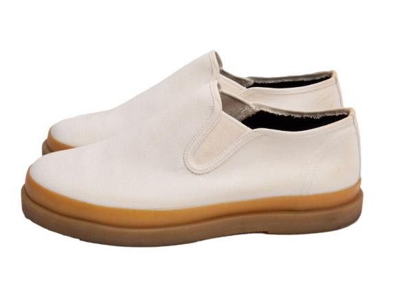 Comme des Garcons Homme COMME des GARCONS HOMME Canvas Slip-On Shoes Off-White 27cm Size US 9 / EU 42 - 3 Thumbnail