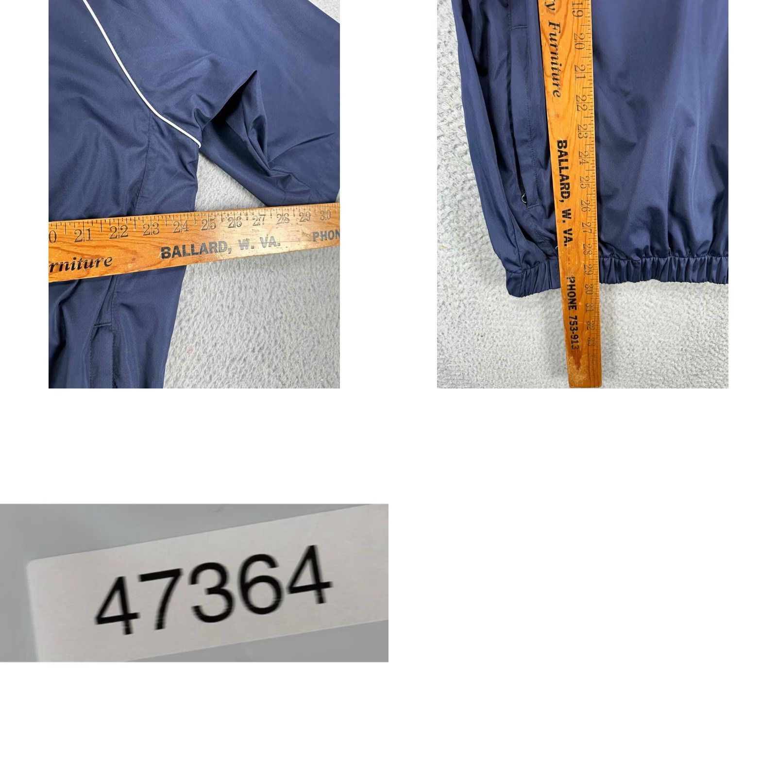 Footjoy FootJoy FJ Jacket Mens Large Navy Golf V-Neck Windbreaker Short Sleeve Pockets Size US 33 - 8 Thumbnail