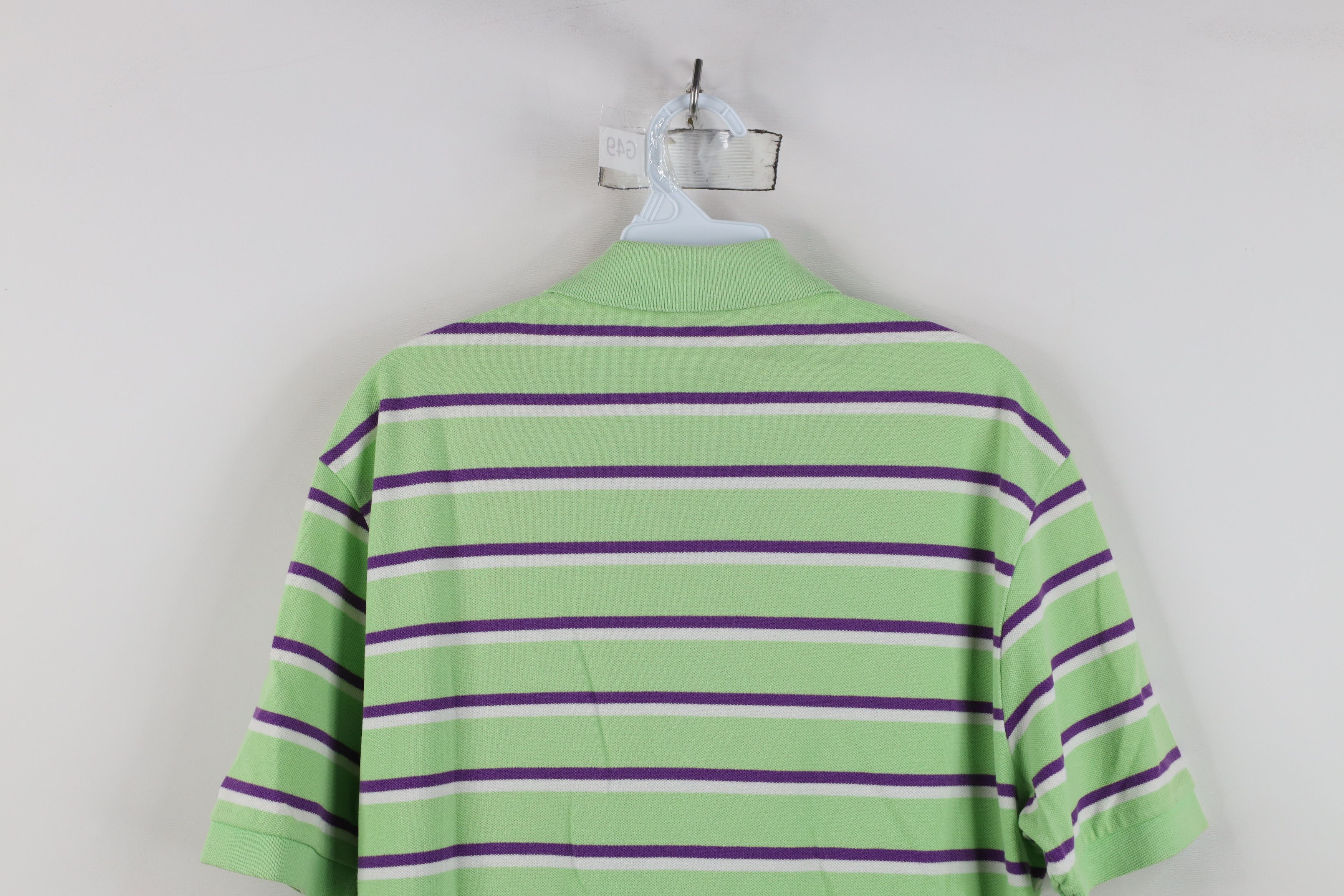 Ralph Lauren Vintage 90s Ralph Lauren Striped Cotton Knit Golf Polo Green Size US M / EU 48-50 / 2 - 10 Thumbnail
