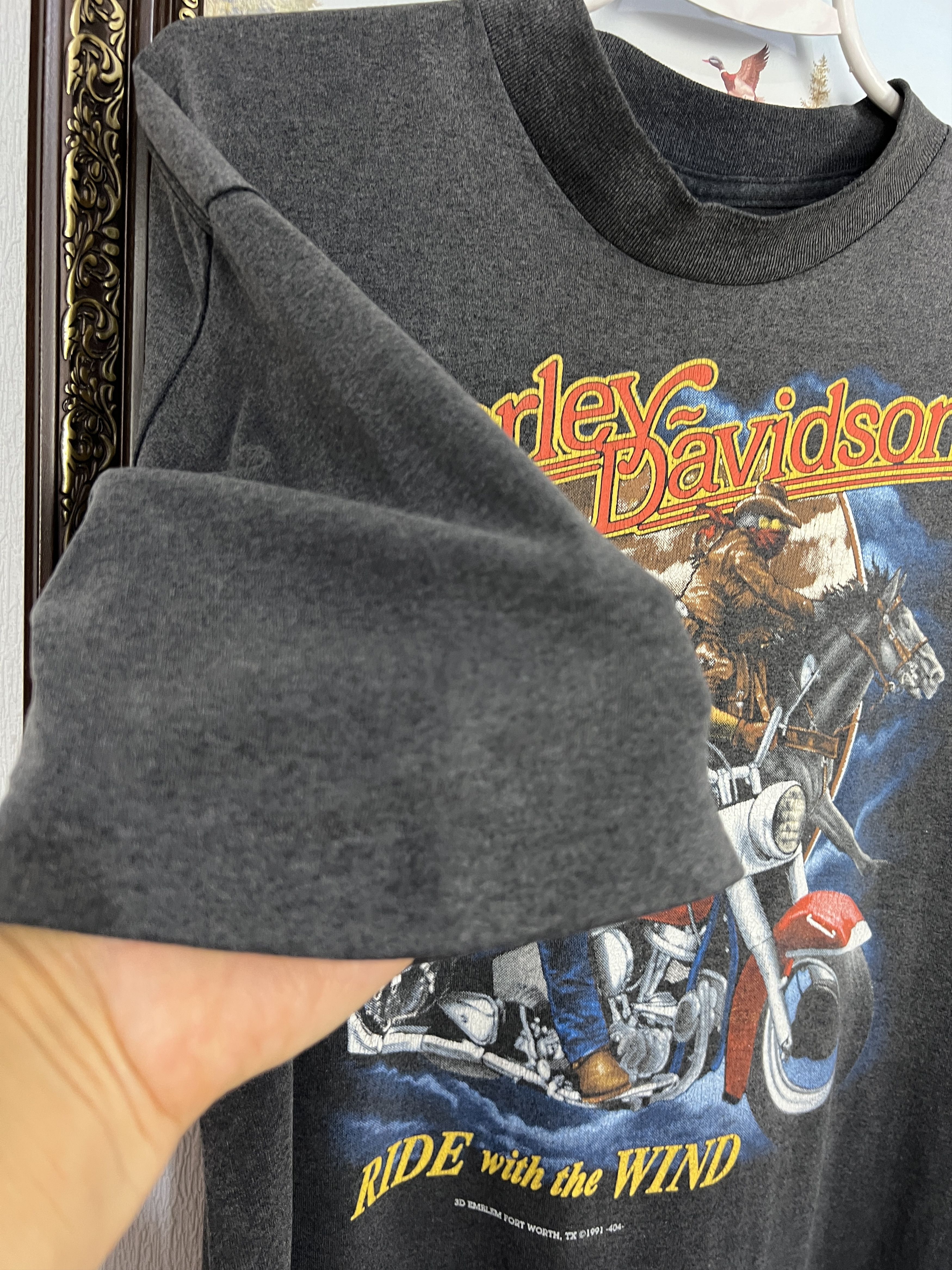 Harley Davidson Ride With The Wind 3D Emblem Harley Davidson Shirt Tee Size US XL / EU 56 / 4 - 6 Thumbnail