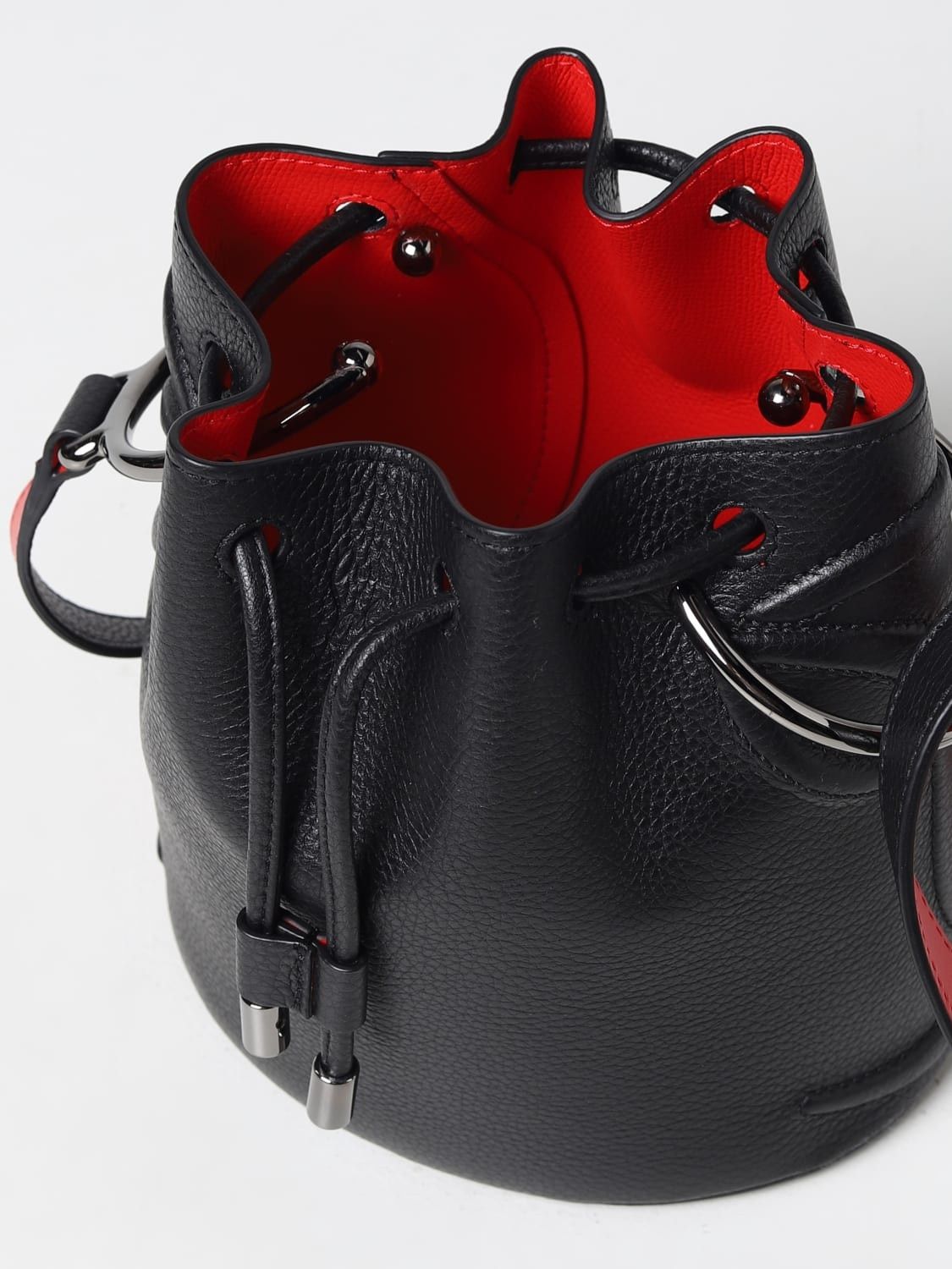 Christian Louboutin o1s1wg110125 Size:OS/Side Leather Bucket Bag in Black Size ONE SIZE - 4 Thumbnail
