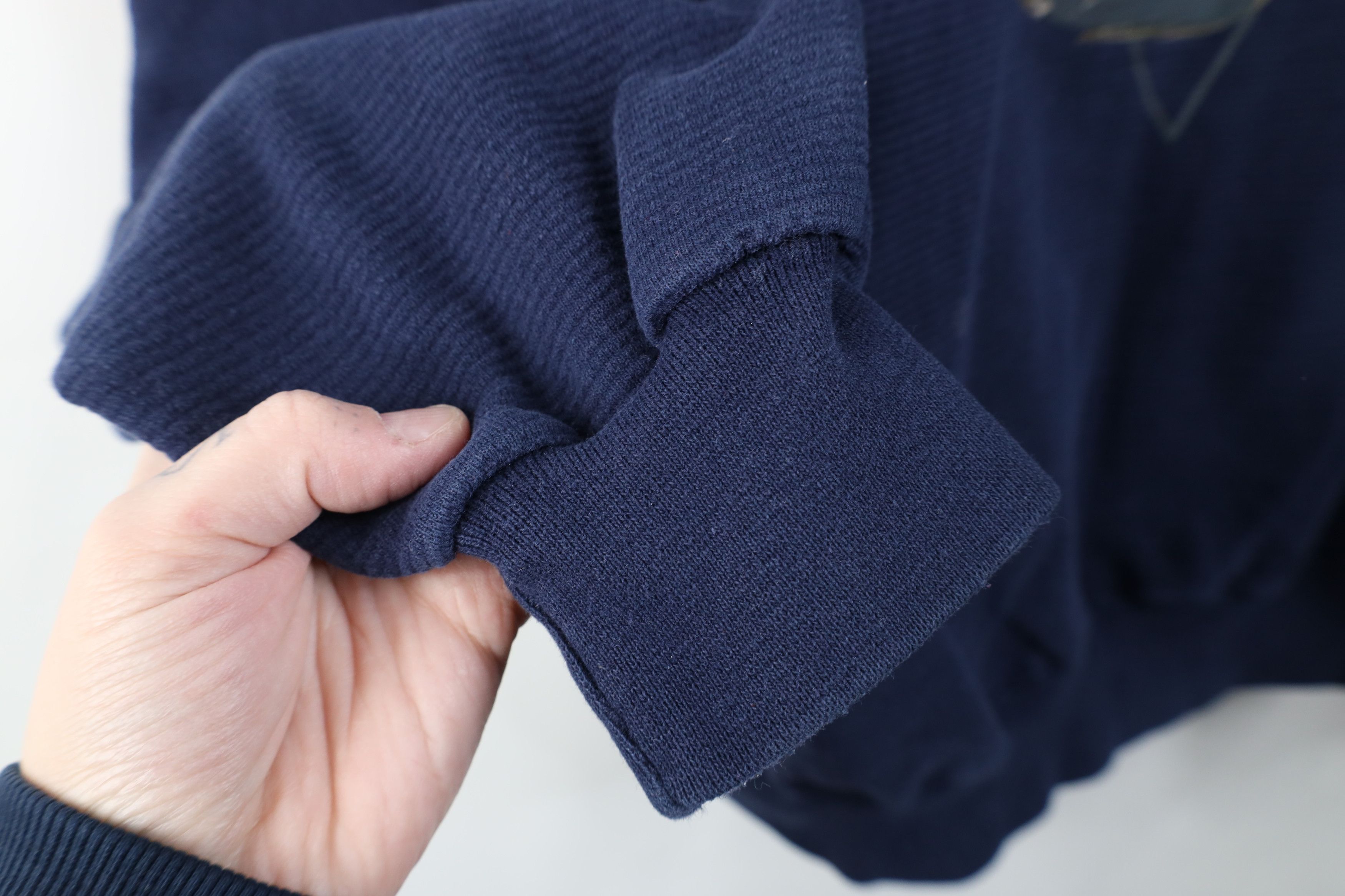 Vintage Vintage 90s Knit St Joseph Crewneck Sweatshirt Blue USA Size US XL / EU 56 / 4 - 9 Thumbnail