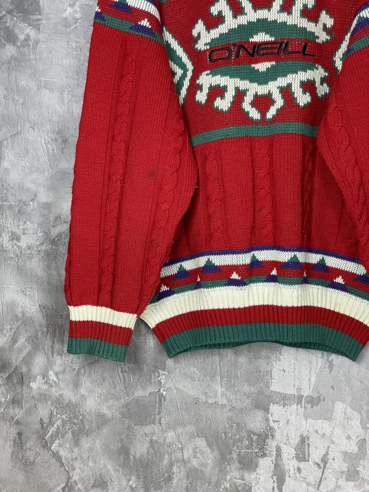 O'Neill × Vintage VINTAGE ONEILL KNIT SWEATER SPELLOUT VERY RARE Size US L / EU 52-54 / 3 - 5 Thumbnail