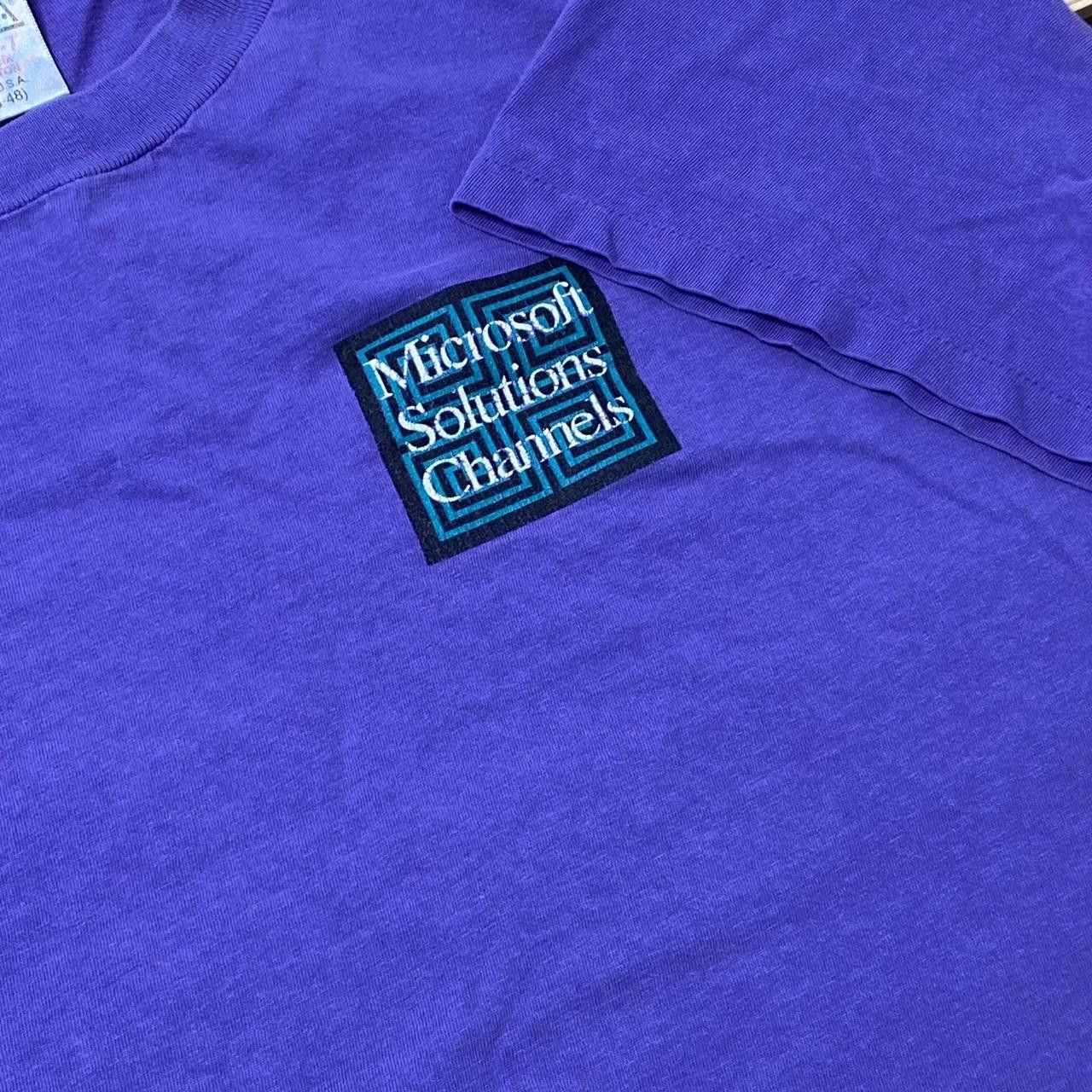 Other Vintage Microsoft Solutions Channels Purple Tech Tee Size XL Size US XL / EU 56 / 4 - 3 Thumbnail