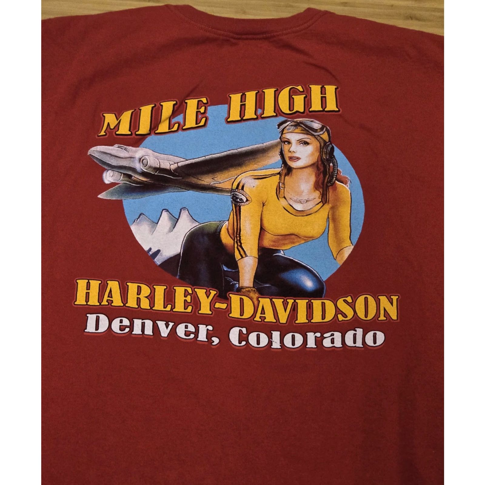 Harley Davidson Harley-Davidson Shirt Mens Large Mile High Denver Colorado Biker Motorcycle Tee Size US M / EU 48-50 / 2 - 7 Thumbnail