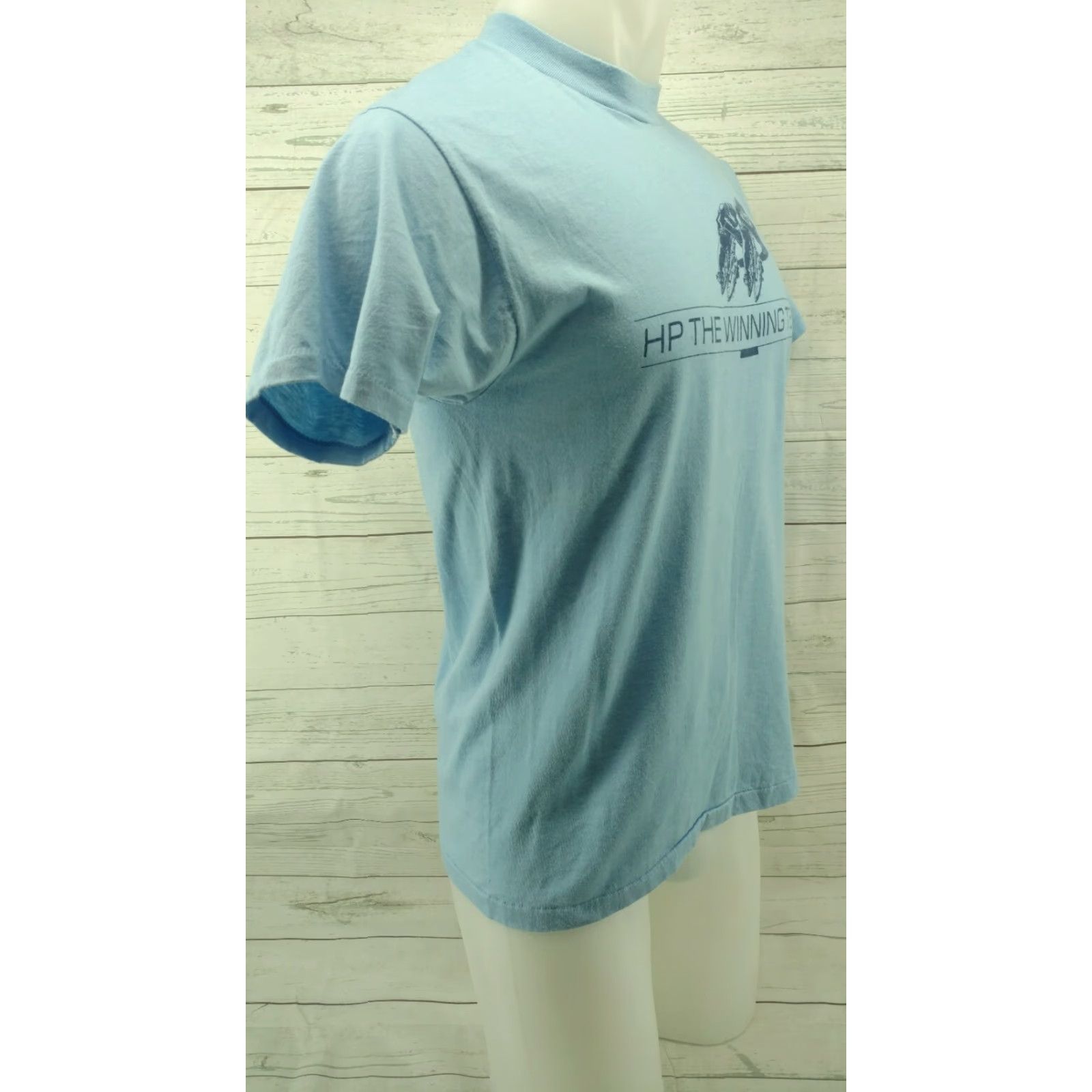 Hanes VINTAGE HP The Winning Team Blue Single Stitch Shirt Large Mens Size US L / EU 52-54 / 3 - 4 Thumbnail