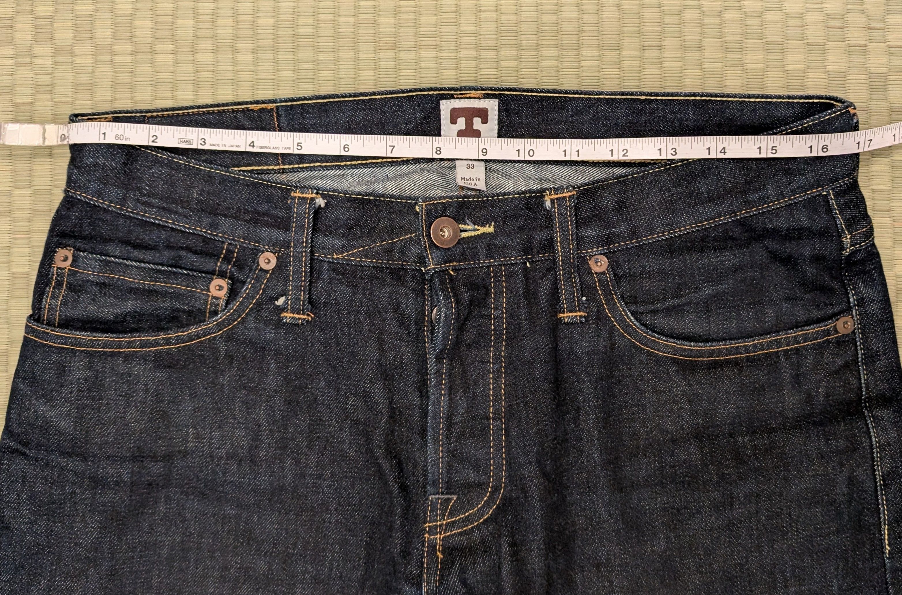 Tellason Tellason Sim Fit Selvedge Denim Jeans Made in USA Size US 33 - 7 Thumbnail