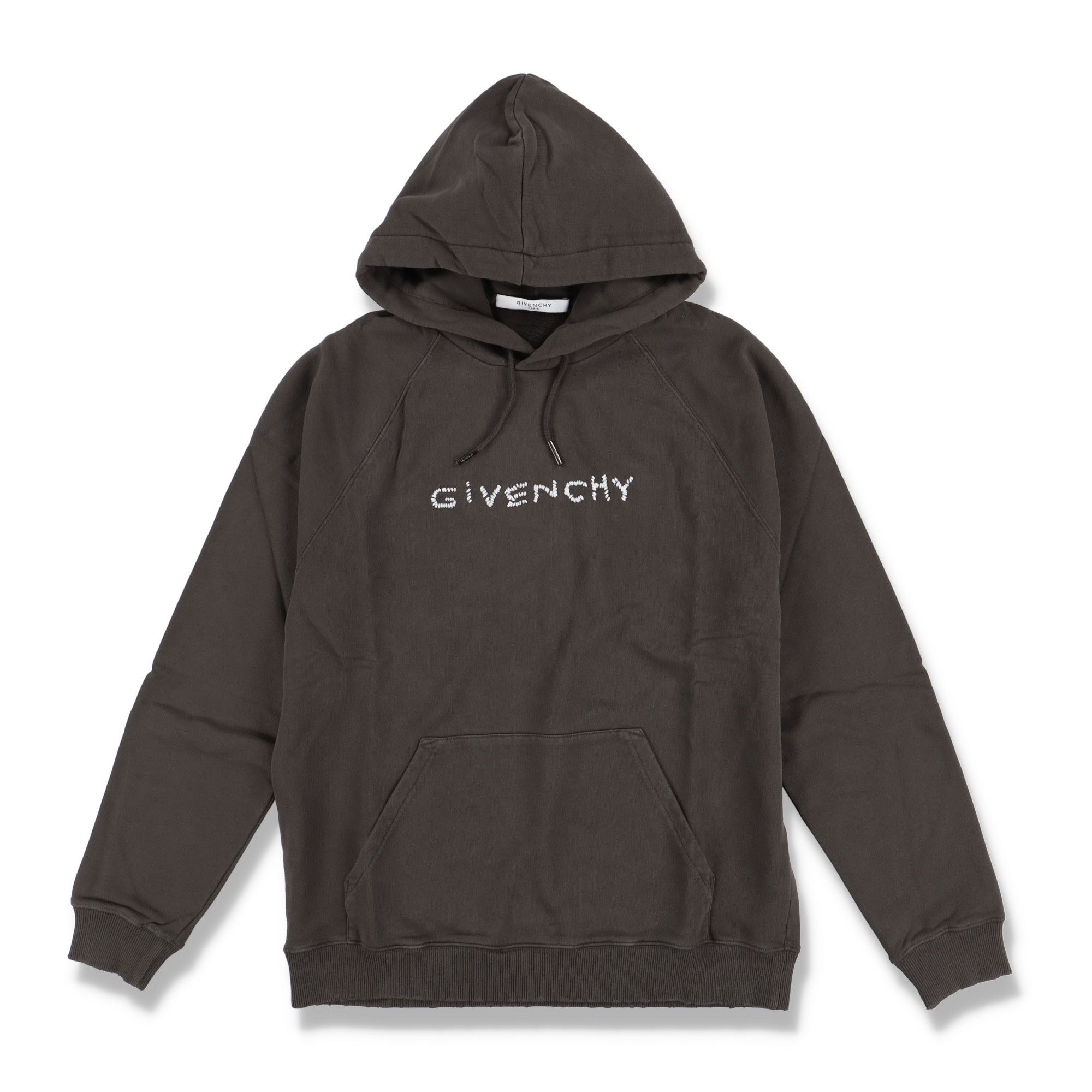 Givenchy Brown Stitch Logo Raglan Hoodie Size US S / EU 44-46 / 1 - 1 Thumbnail