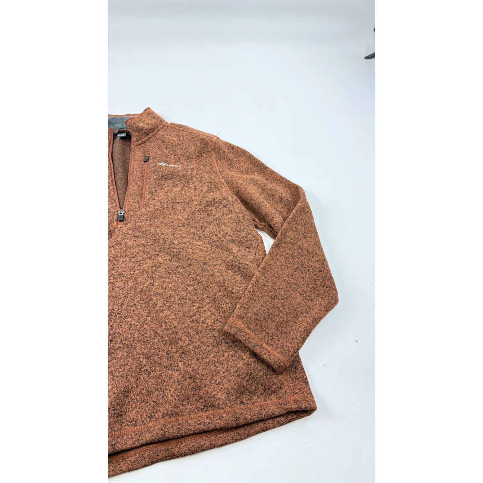 Eddie Bauer Eddie Bauer Sweater Mens Large Brown Fleece 1/4 Zip Mock Neck Pullover Outdoor Size US L / EU 52-54 / 3 - 3 Thumbnail