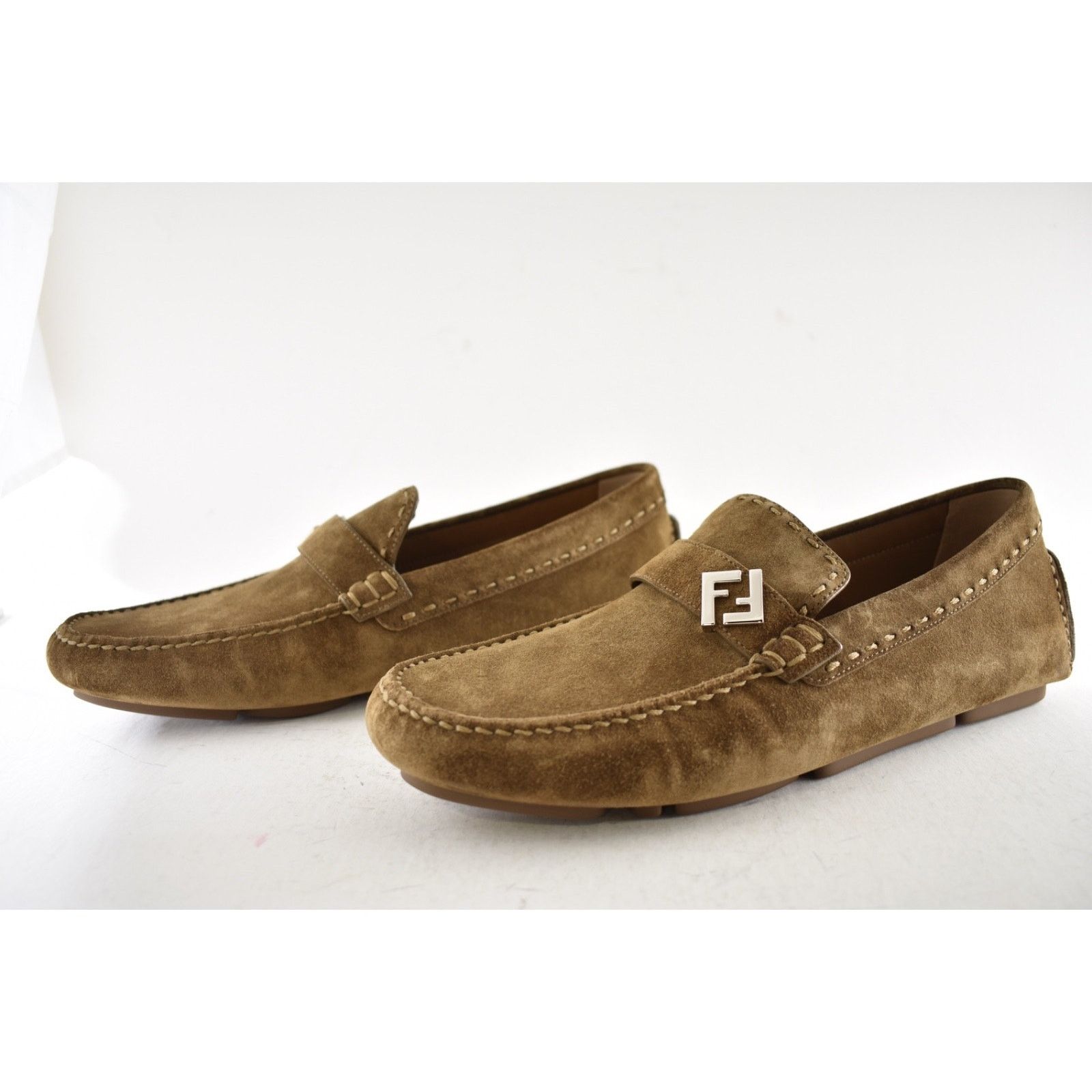 Fendi Fendi Driver Crosta Suede Brown Loafer Slip On US 12 Size US 12 / EU 45 - 14 Thumbnail