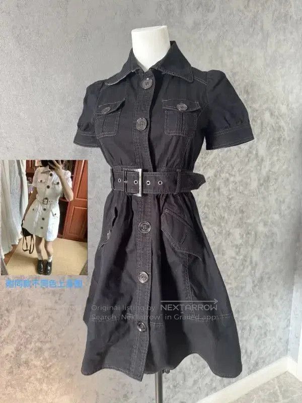 Burberry Burberry Black Cotton Blend Midi Dress. Size M / US 6-8 / IT 42-44 - 1 Thumbnail