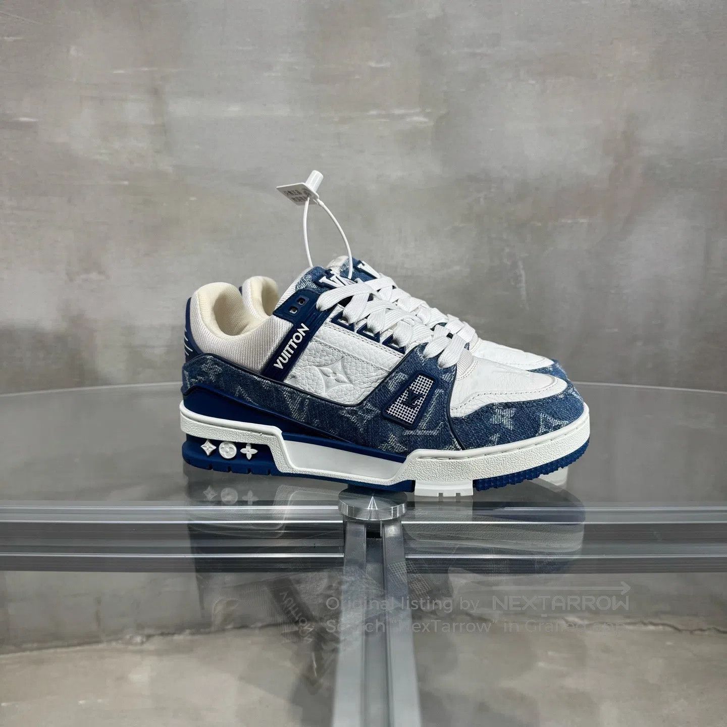 Louis Vuitton Louis Vuitton Trainer: Blue and White Jeans board shoes Size US 5.5 / IT 35.5 - 2 Thumbnail