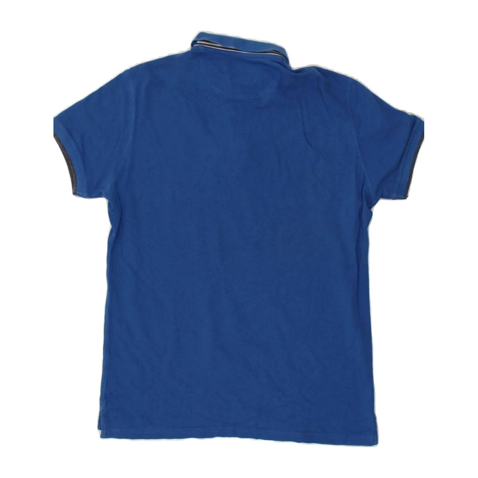 Massimo Dutti MASSIMO DUTTI Mens Slim Fit Polo Shirt Large Blue II04 Size US L / EU 52-54 / 3 - 2 Thumbnail
